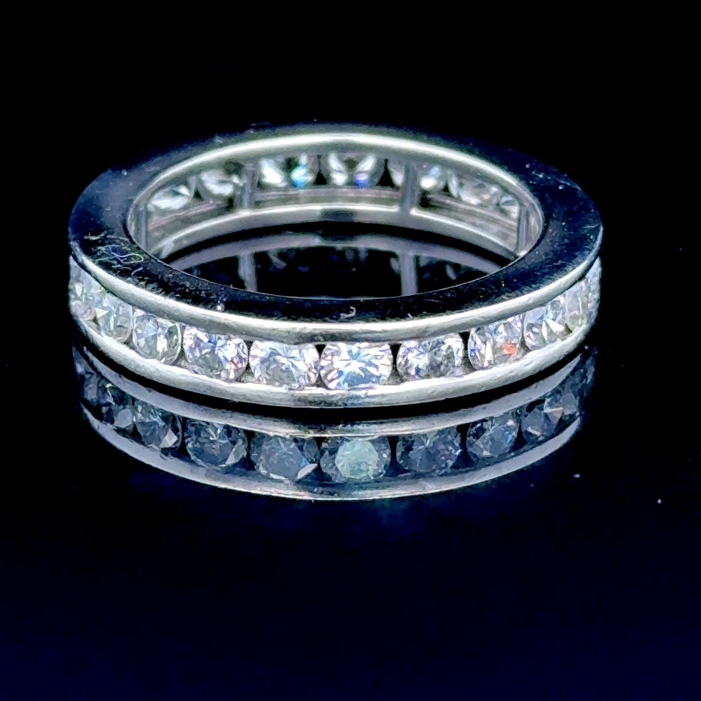 18K White Gold Diamond Full Eternity Ring 1.76 CTS