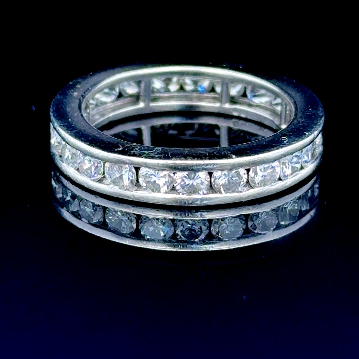18K White Gold Diamond Full Eternity Ring 1.76 CTS