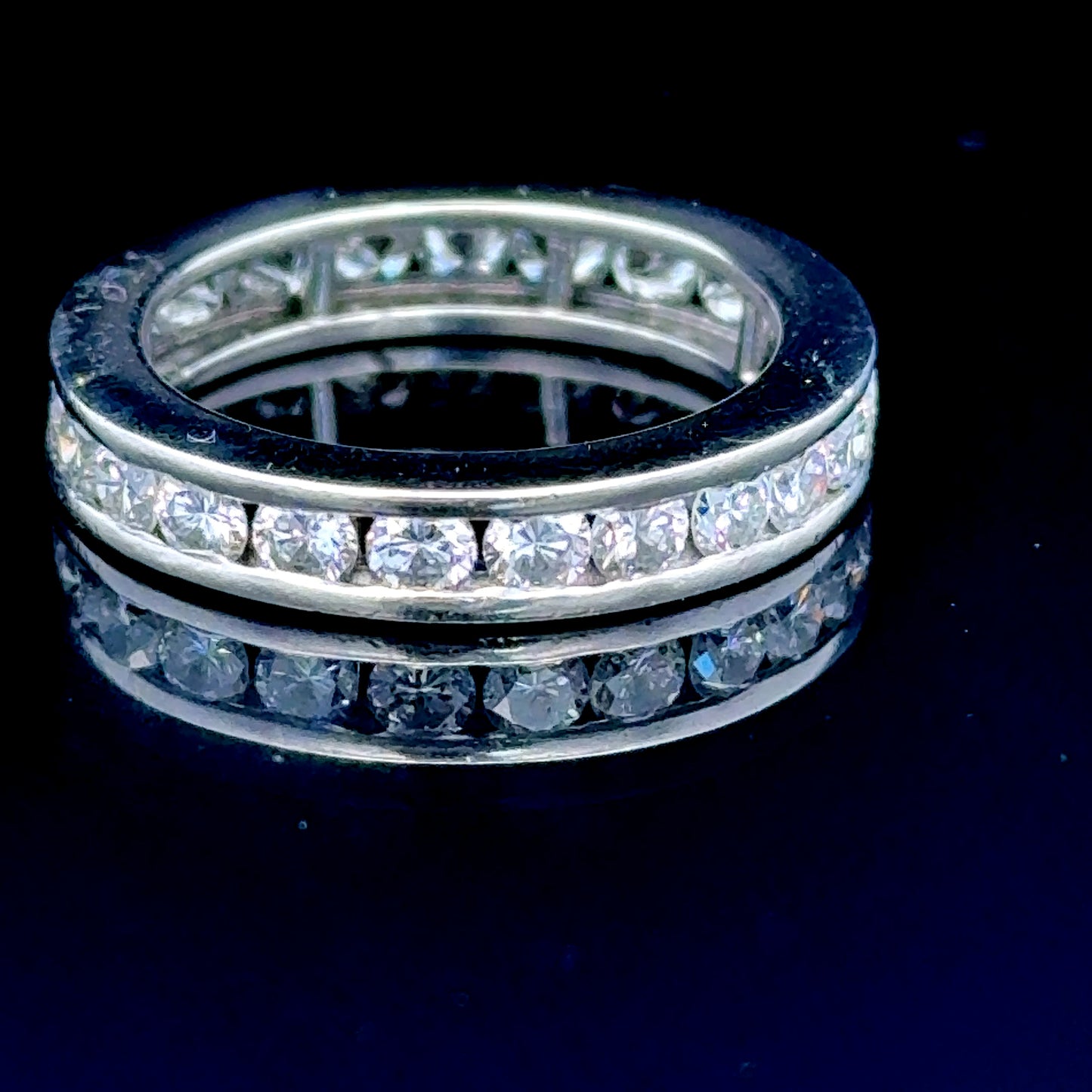 18K White Gold Diamond Full Eternity Ring 1.76 CTS