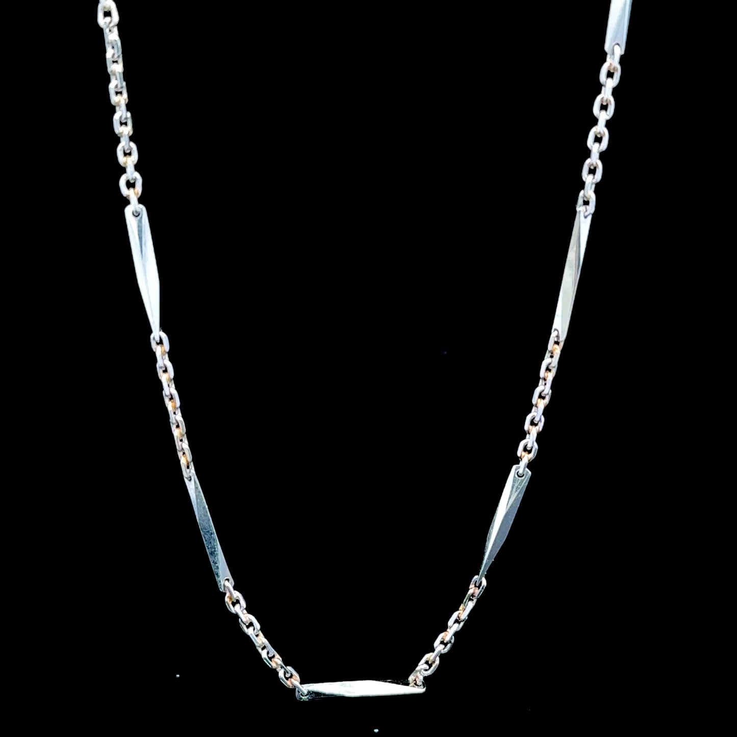 Platinum Bar Chain 28"