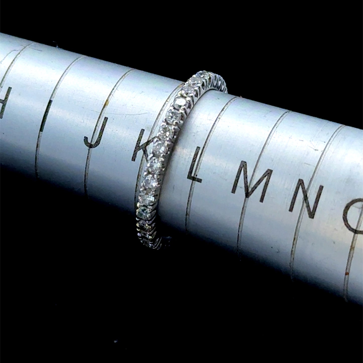 18K White Gold Diamond Micro Full Eternity Ring APPX 0.5 CTS