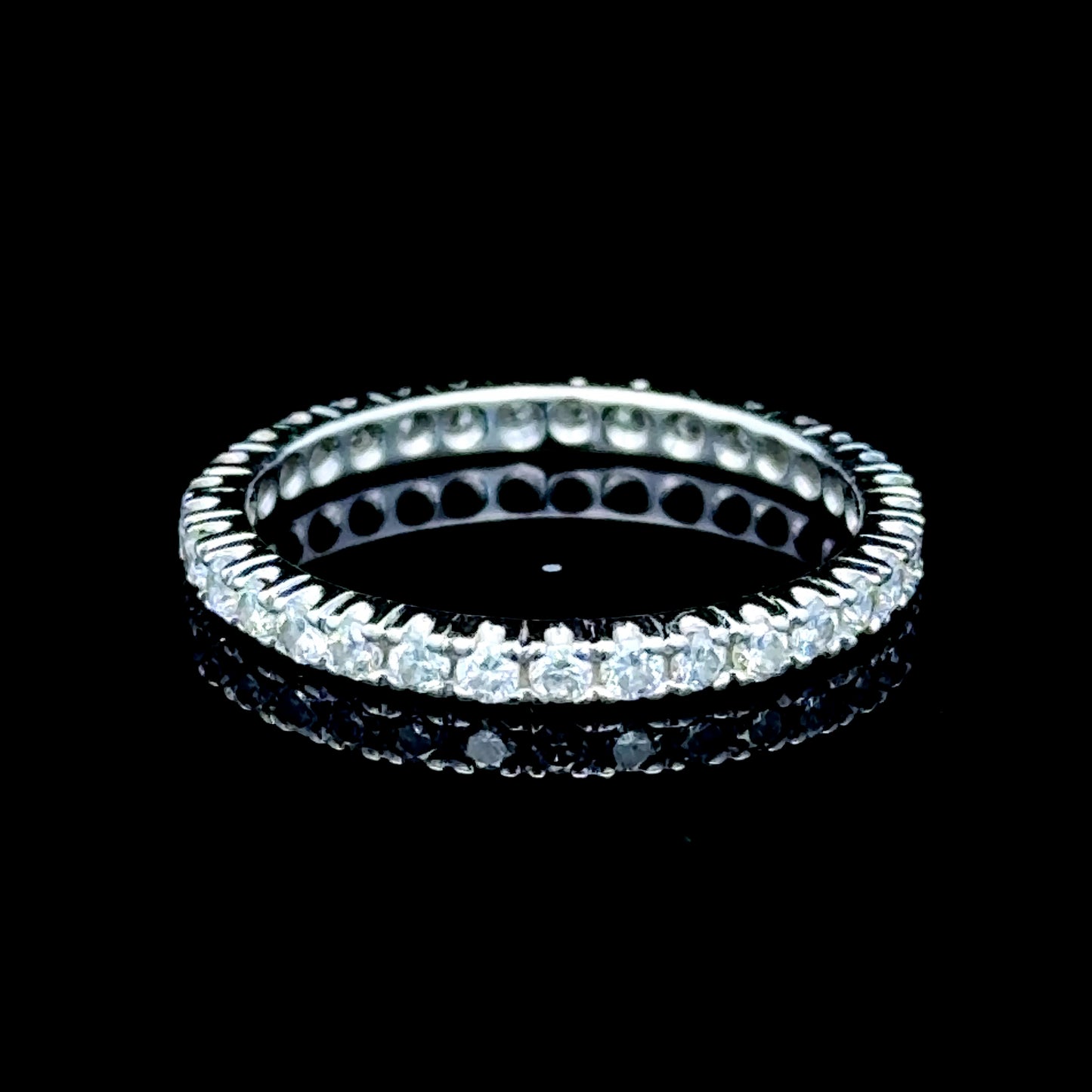 18K White Gold Full Micro Eternity Ring APPX 0.5 CTS