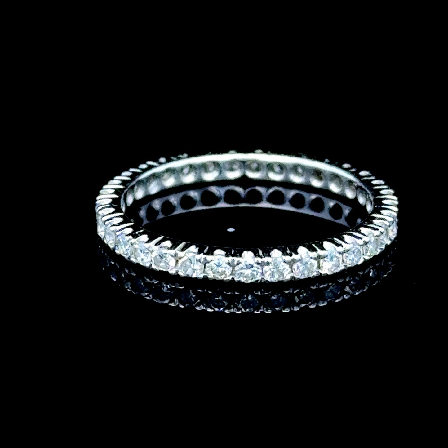 18K White Gold Full Micro Eternity Ring APPX 0.5 CTS
