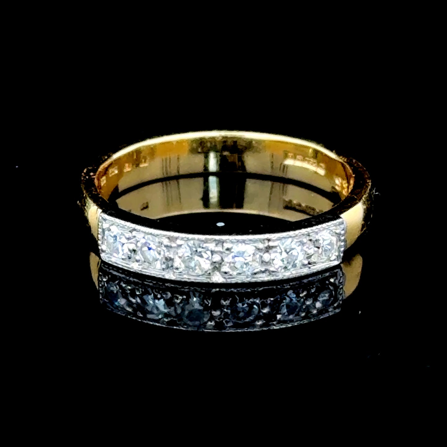 18K Yellow Gold 6 Stone Diamond Ring APPX 0.30 CTS