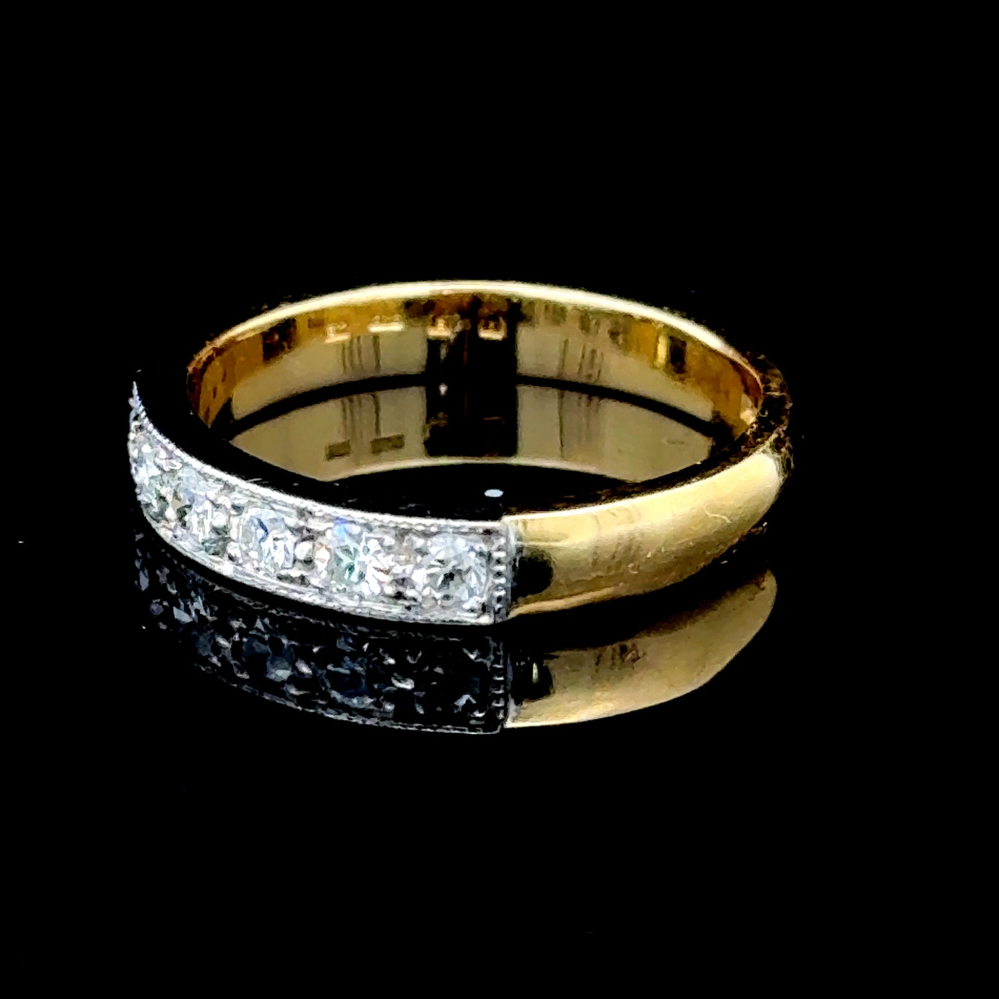 18K Yellow Gold 6 Stone Diamond Ring APPX 0.30 CTS