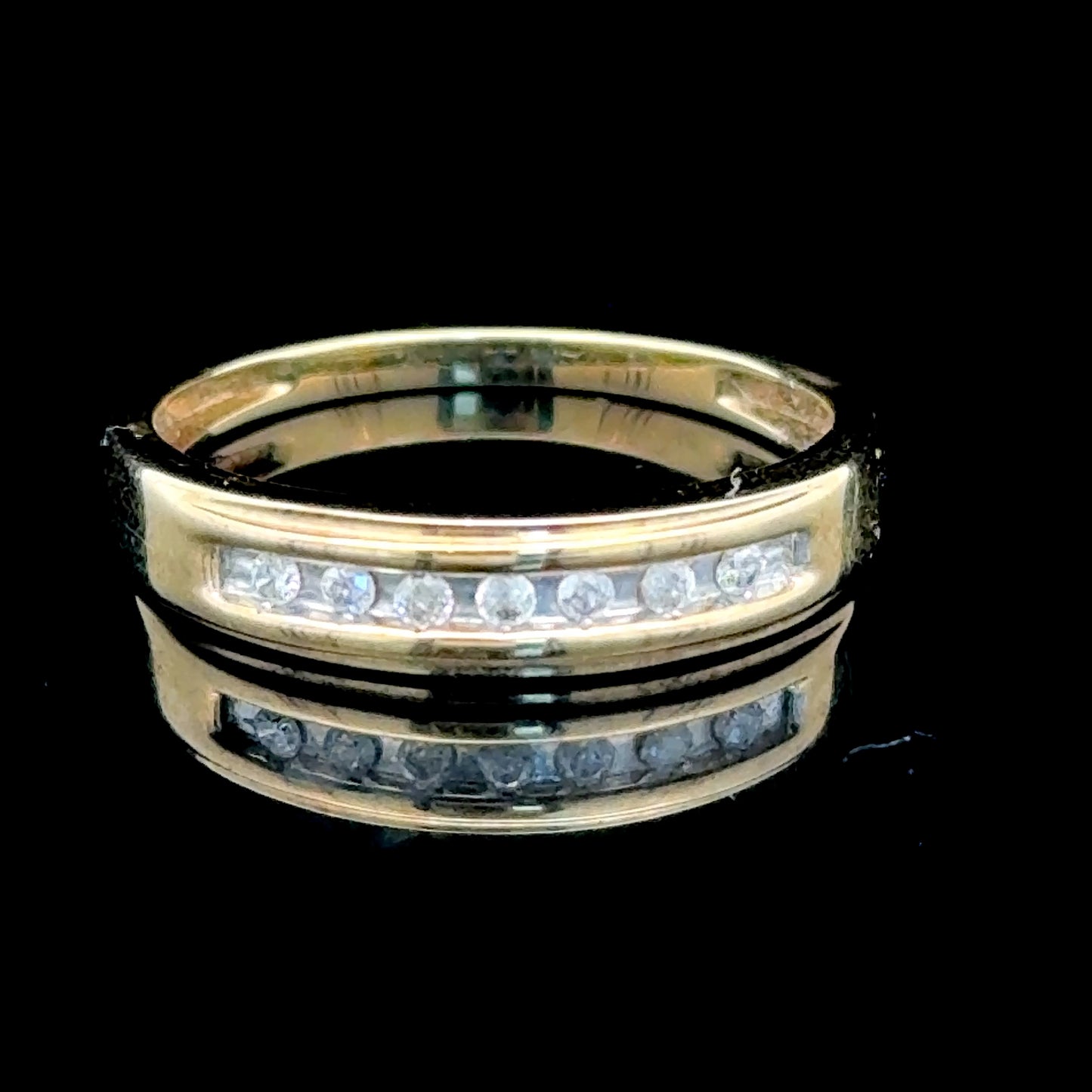 9K Yellow Gold Diamond Band