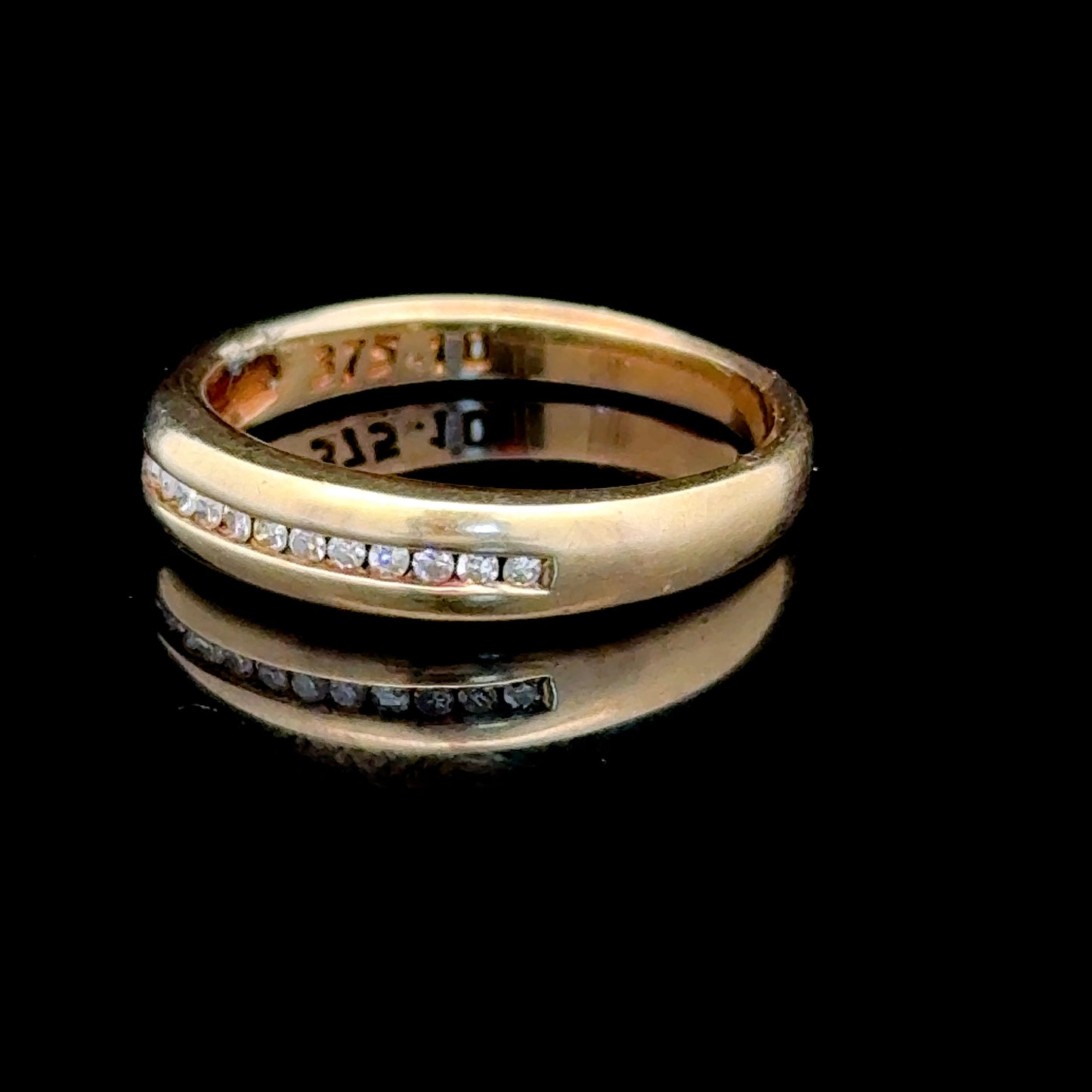 9K Yellow Gold Diamond Band Ring