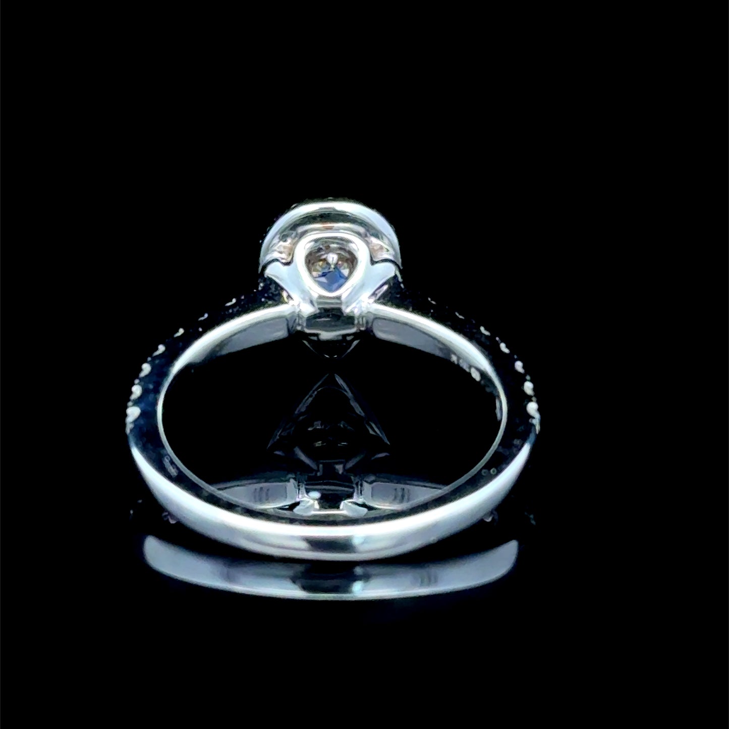 18K White Gold Vera Wang Pear Diamond Halo Ring APPX 0.69 CTS