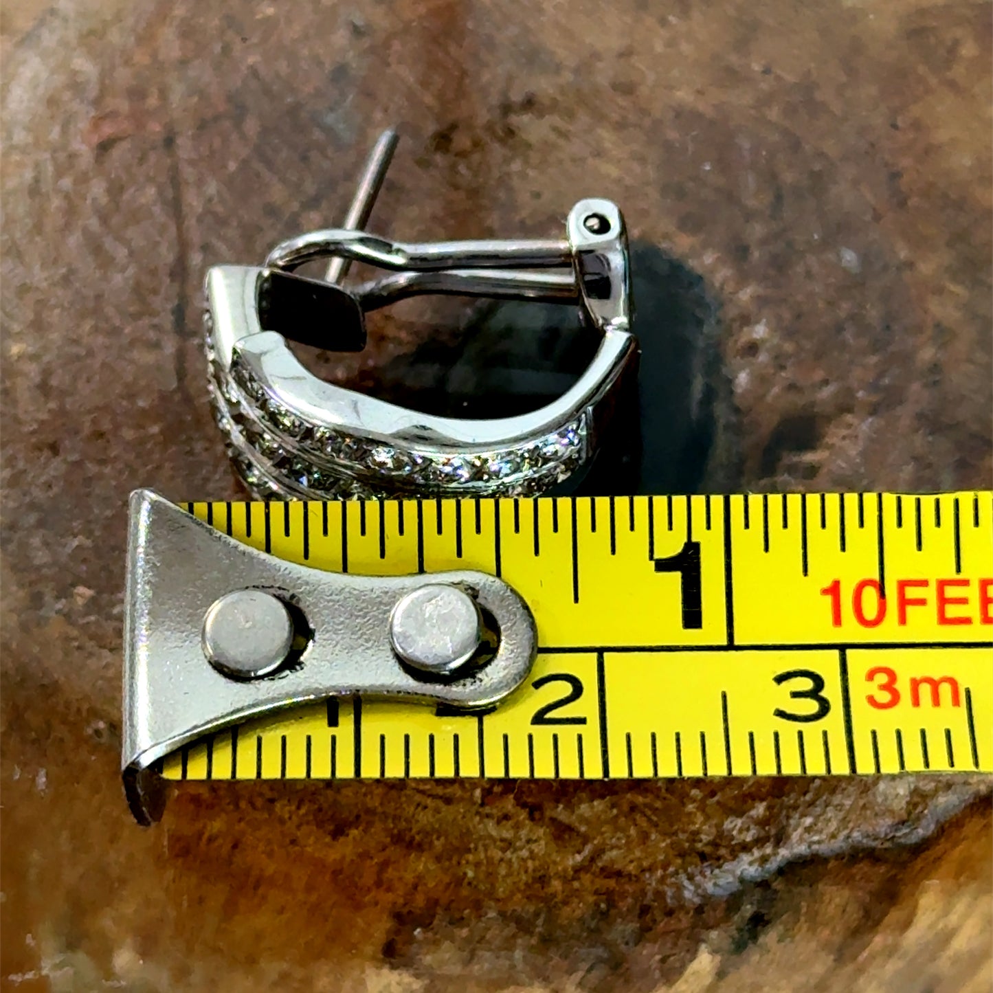 18K White Gold Diamond Clip Earrings APPX 2.0 CTS Total