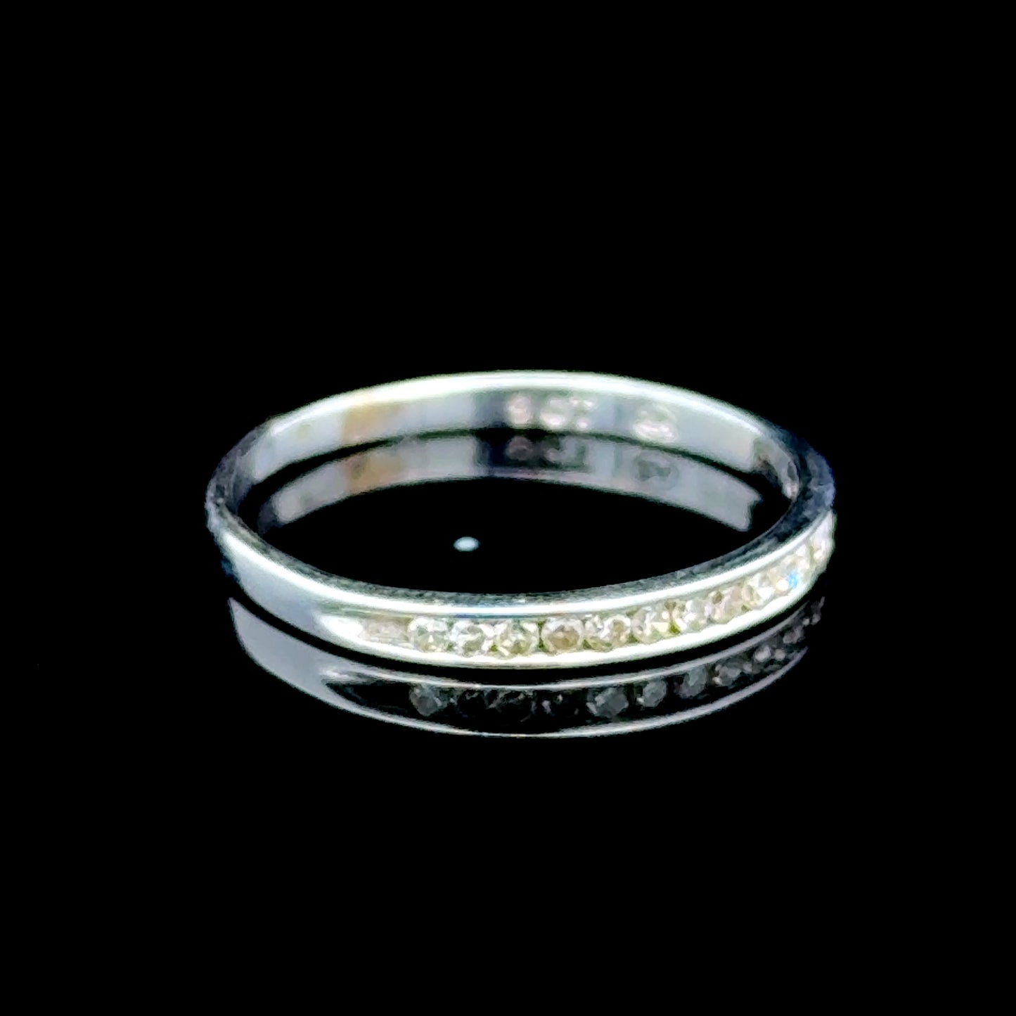 9K White Gold Diamond Band