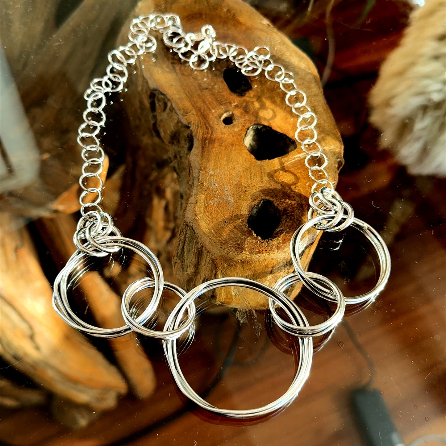 Giovanni Raspini Silver Hoops Necklace