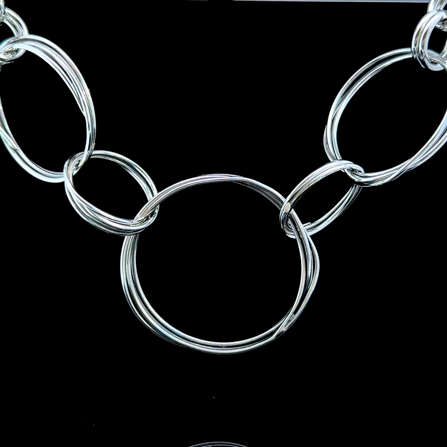 Giovanni Raspini Silver Hoops Necklace