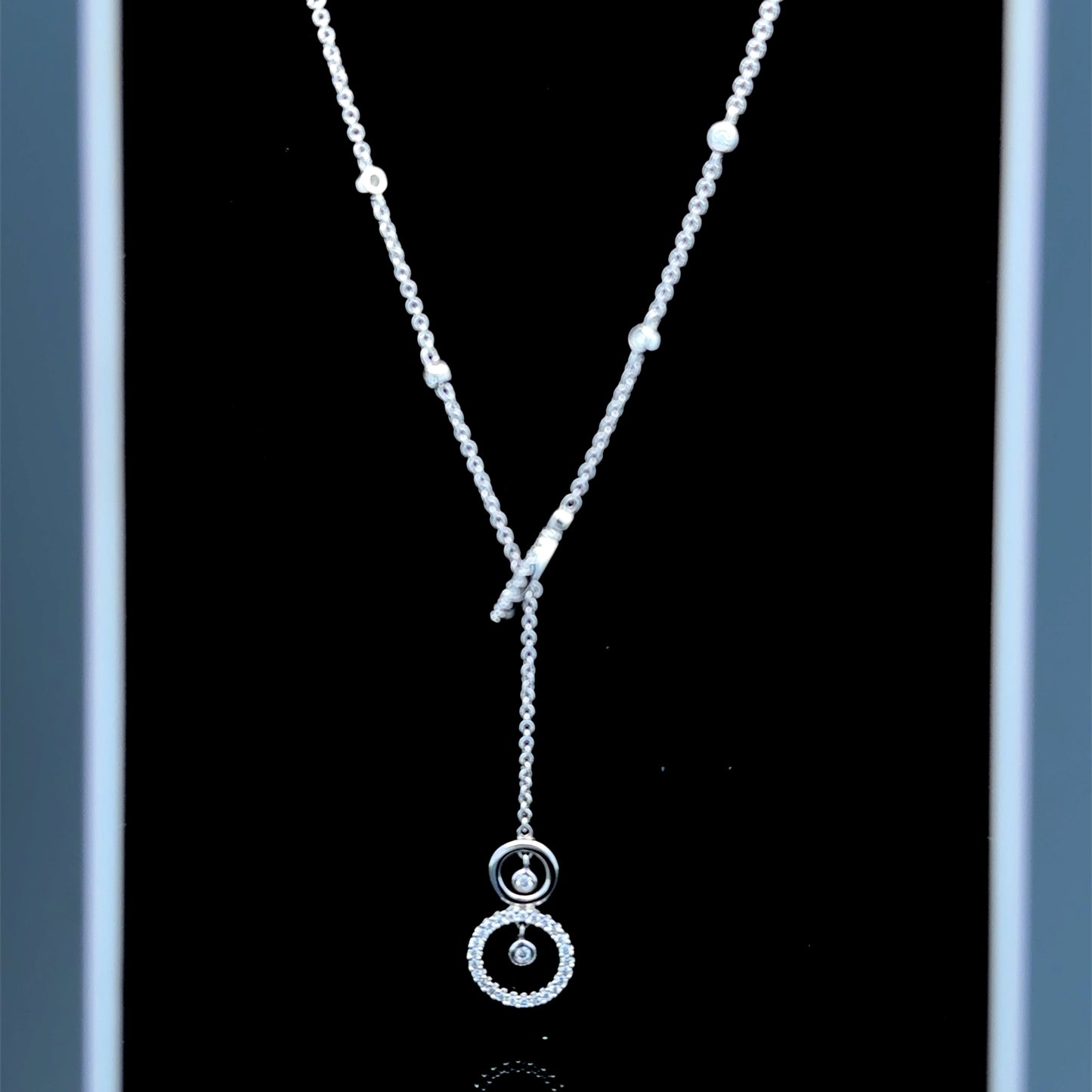 18K White Gold Diamond Necklace