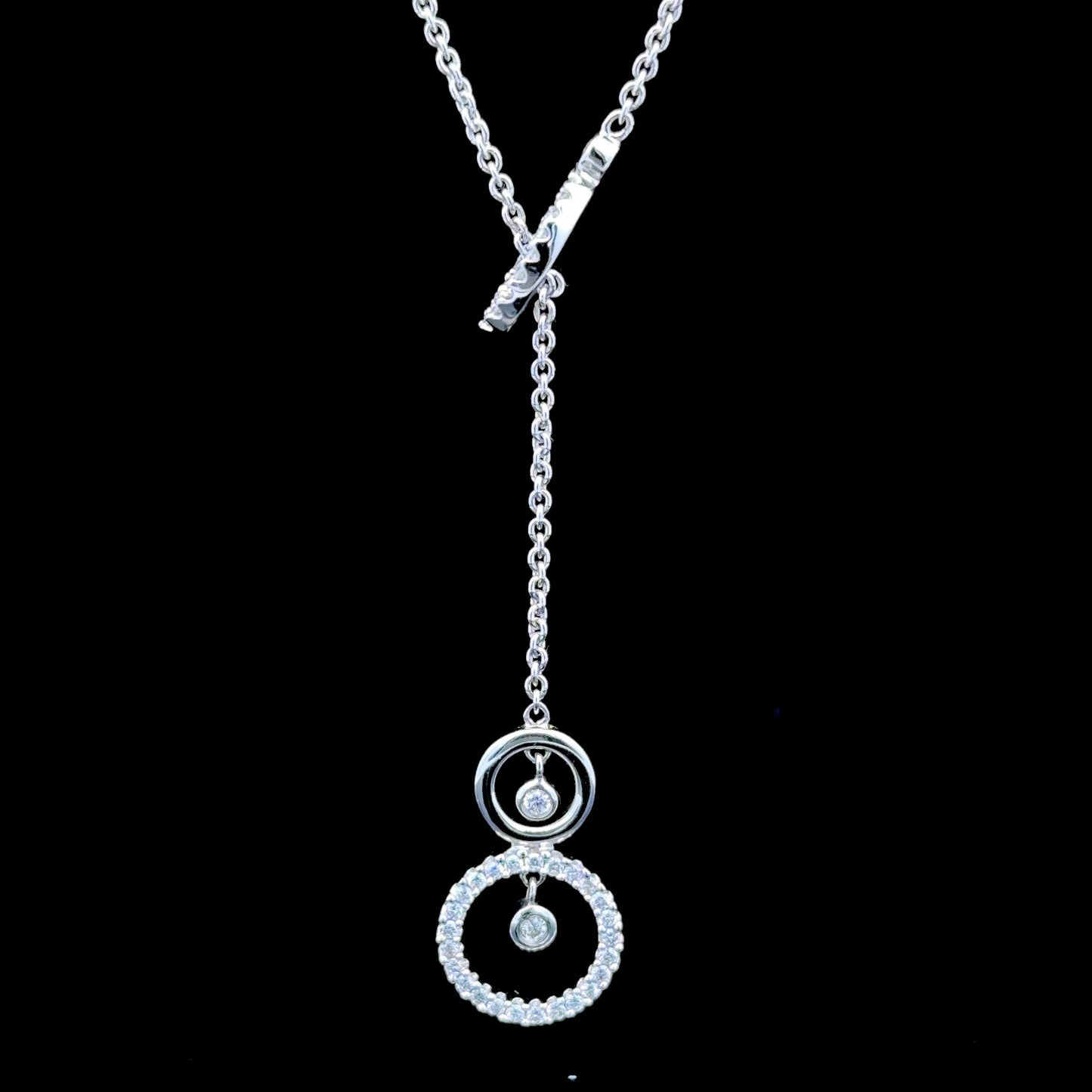 18K White Gold Diamond Necklace