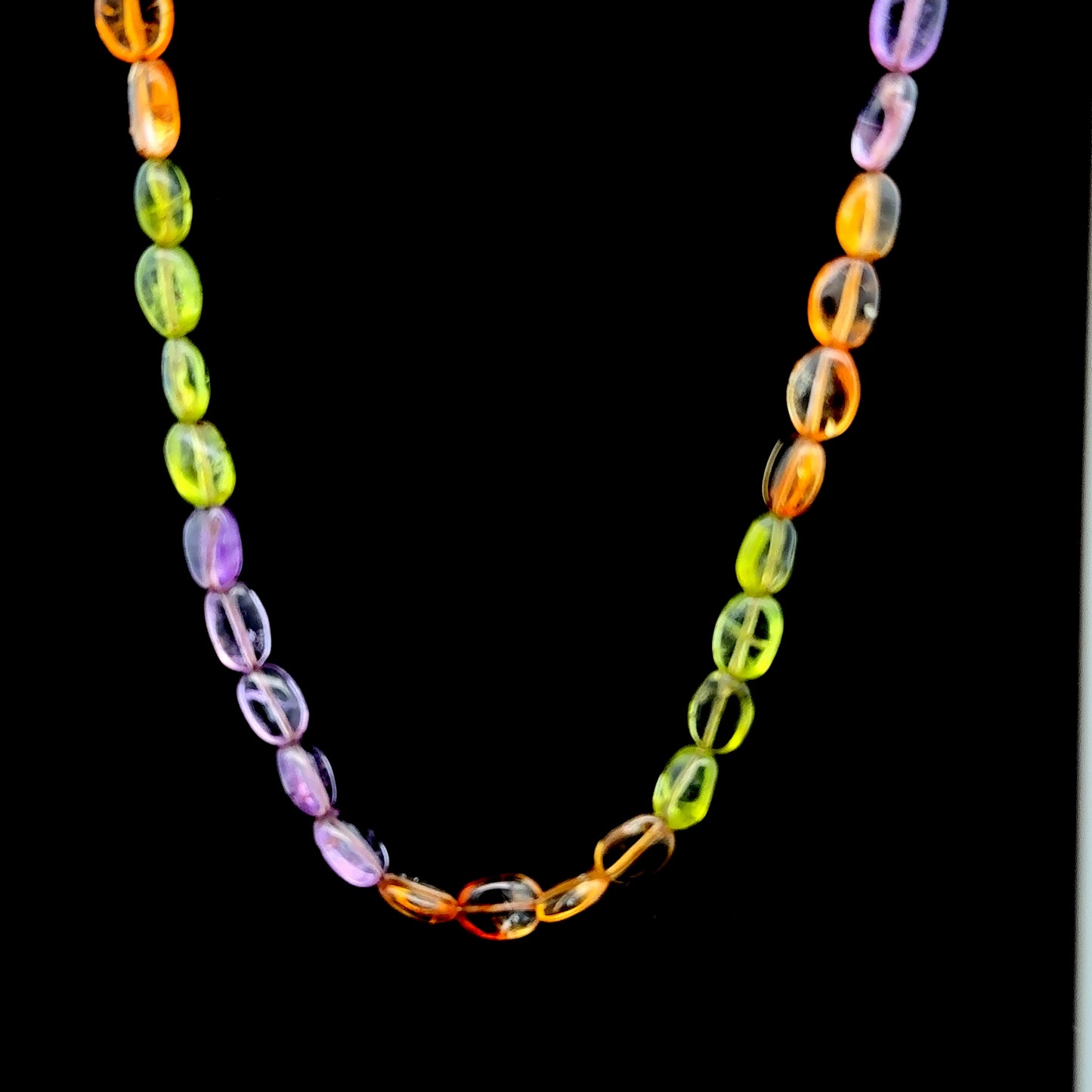 14L Amethyst, Peridot & Citrine Necklace