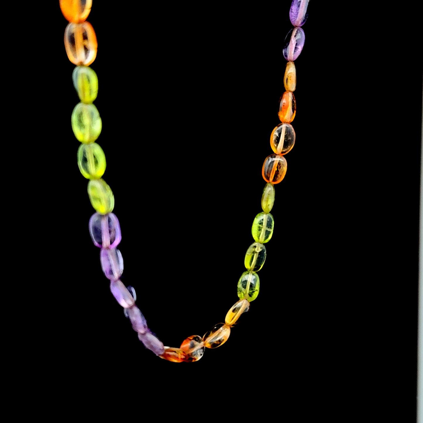 14L Amethyst, Peridot & Citrine Necklace