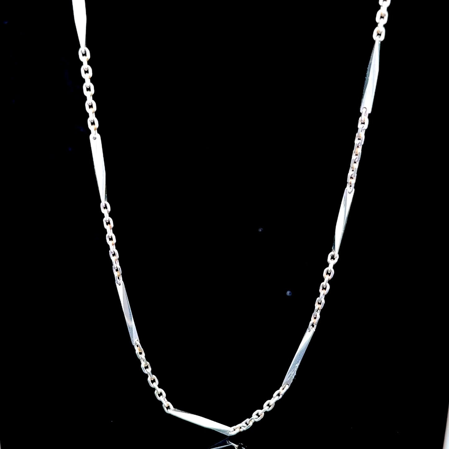 Platinum Heavy Chain With Solid Links 28"