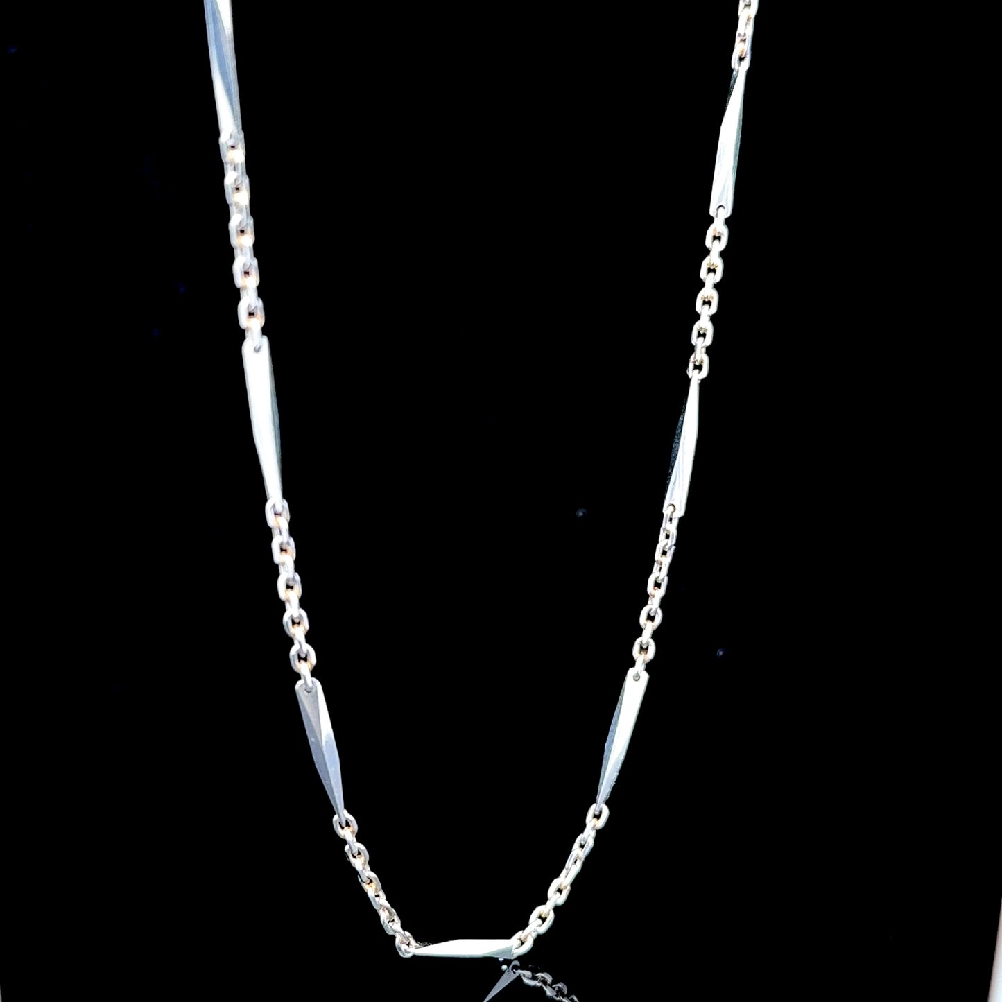 Platinum Heavy Chain With Solid Links 28"