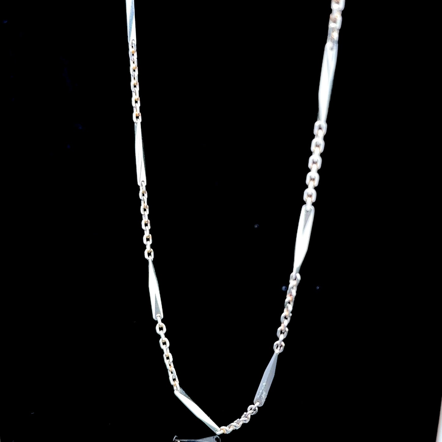 Platinum Heavy Chain With Solid Links 28"