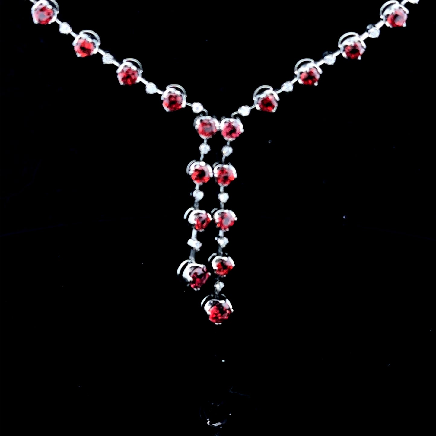 18K White Gold Tourmaline & Diamond Bracelet