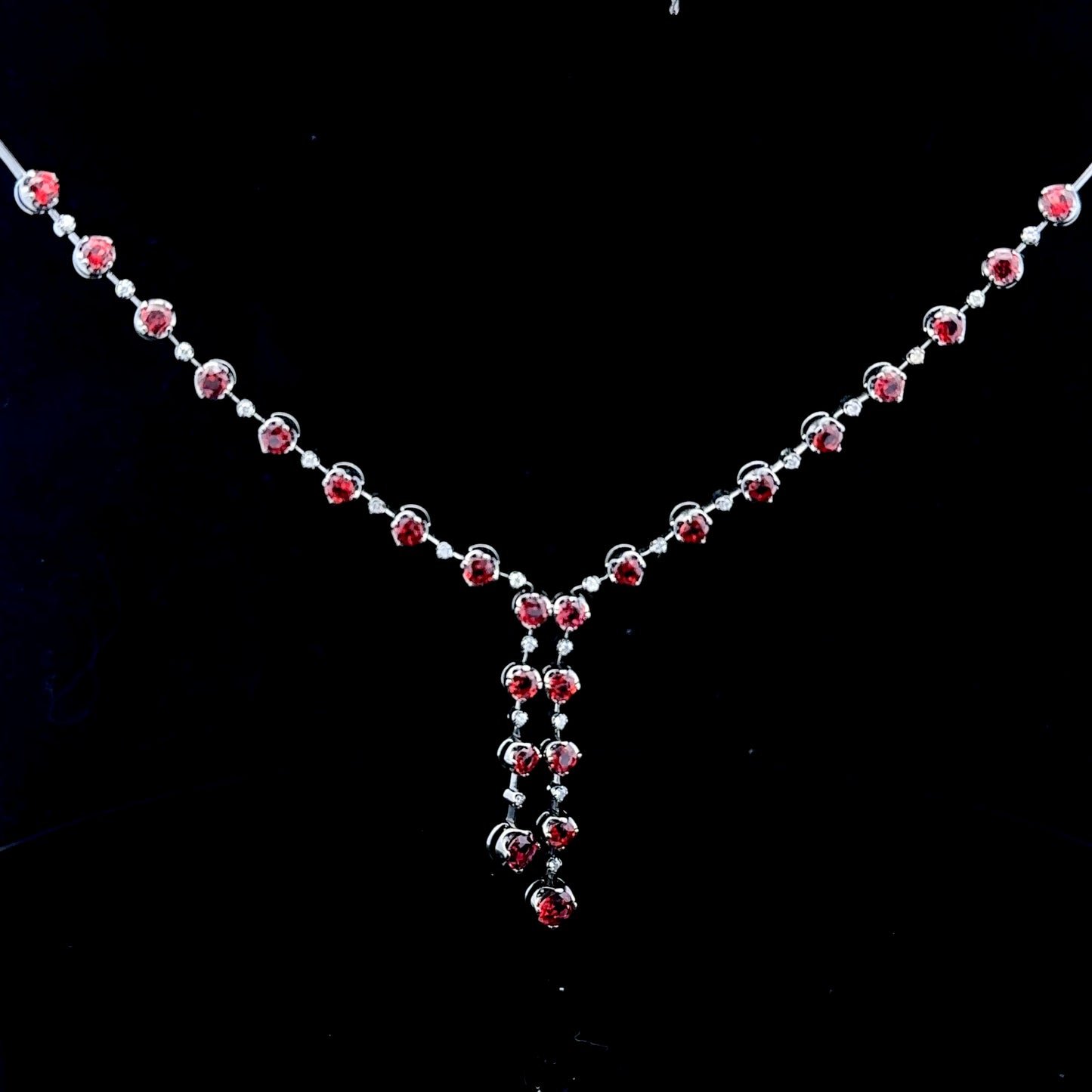 18K White Gold Tourmaline & Diamond Bracelet