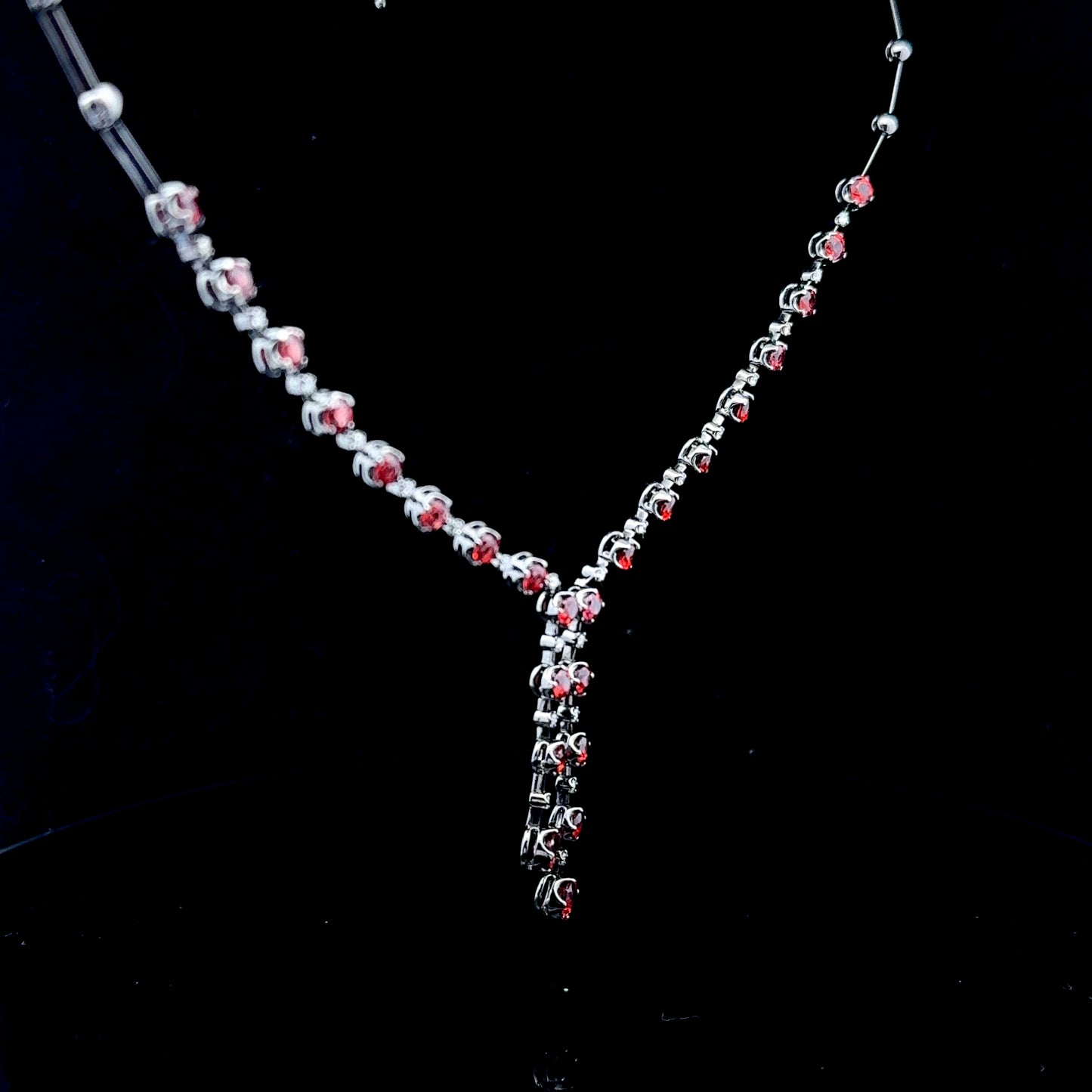 18K White Gold Tourmaline & Diamond Bracelet