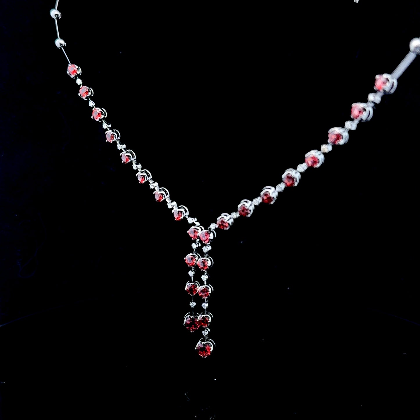 18K White Gold Tourmaline & Diamond Bracelet