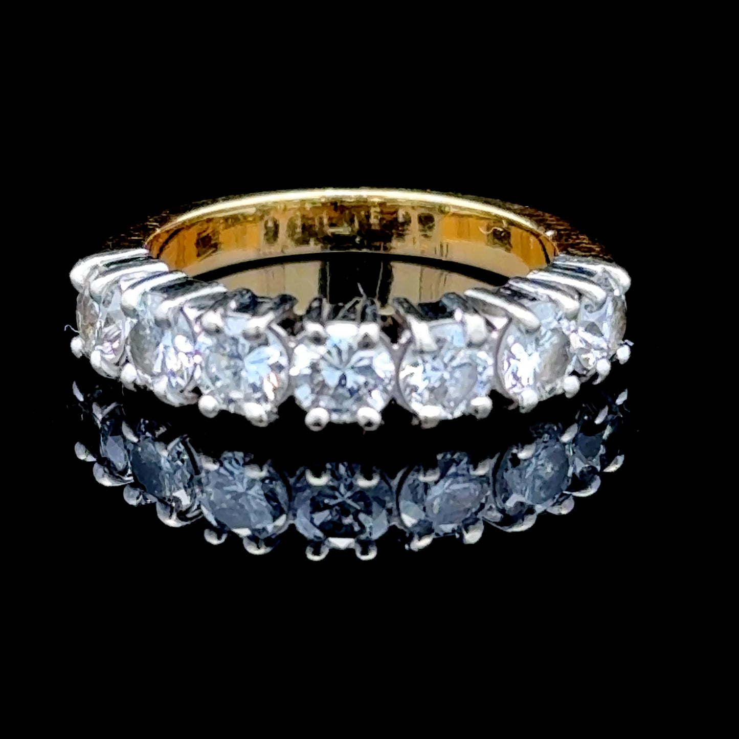 18K Yellow Gold / White Gold Diamond Ring APPX 1.5 CTS