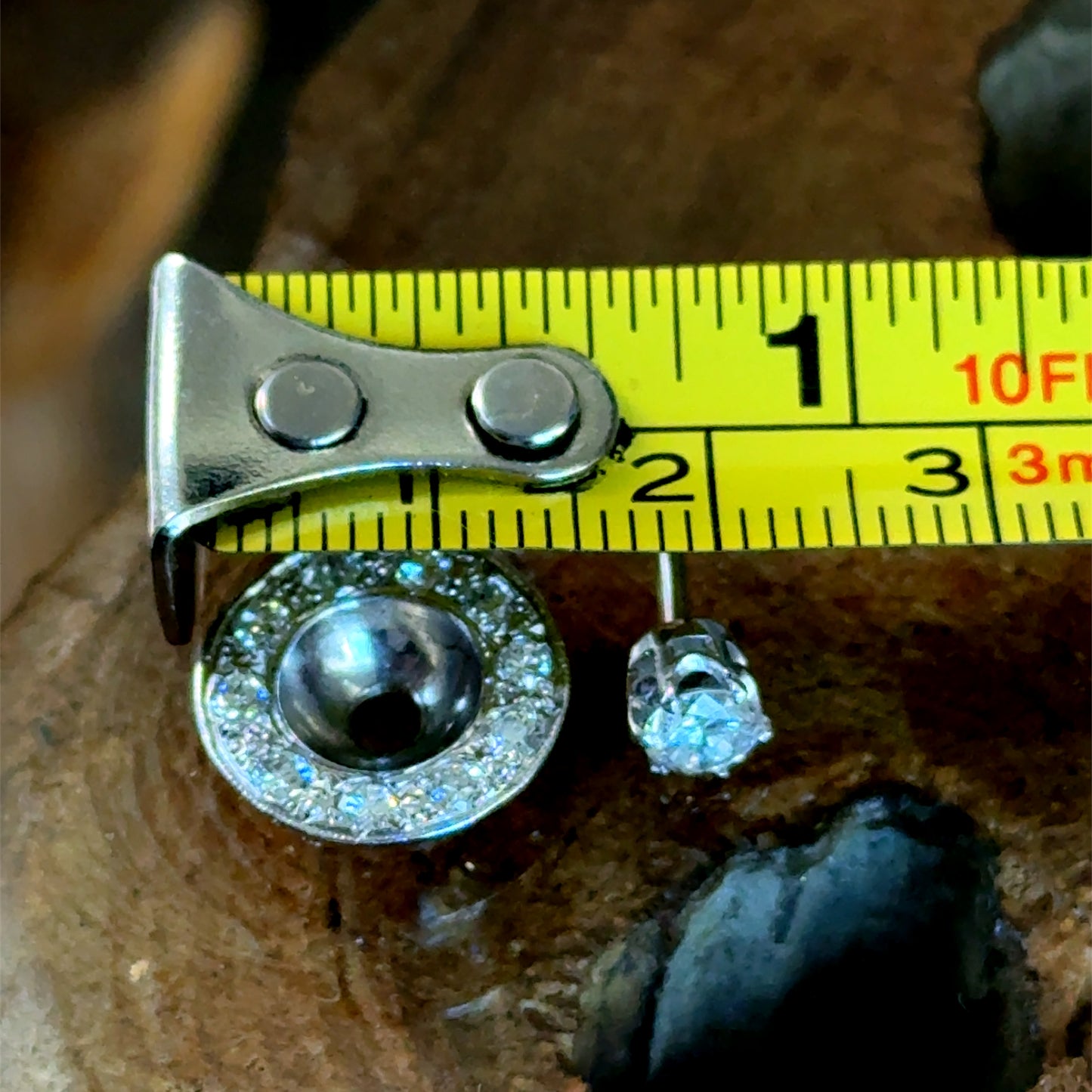 Platinum Diamond Studs With Removable Halo APPX: Total: 1.8 CTS, Without Halo: 1.5 CTS