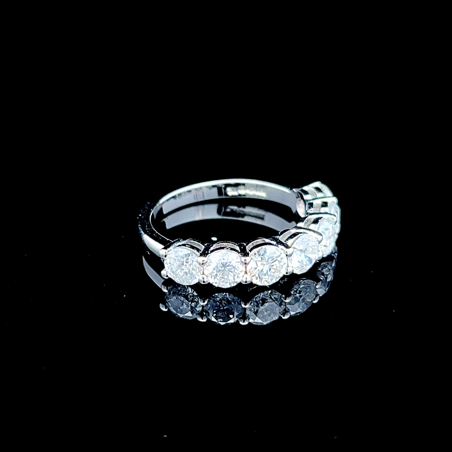 Platinum 7 Stone Diamond Ring APPX 1.75 CTS