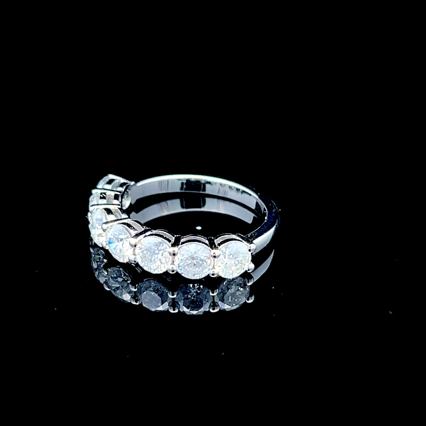 Platinum 7 Stone Diamond Ring APPX 1.75 CTS