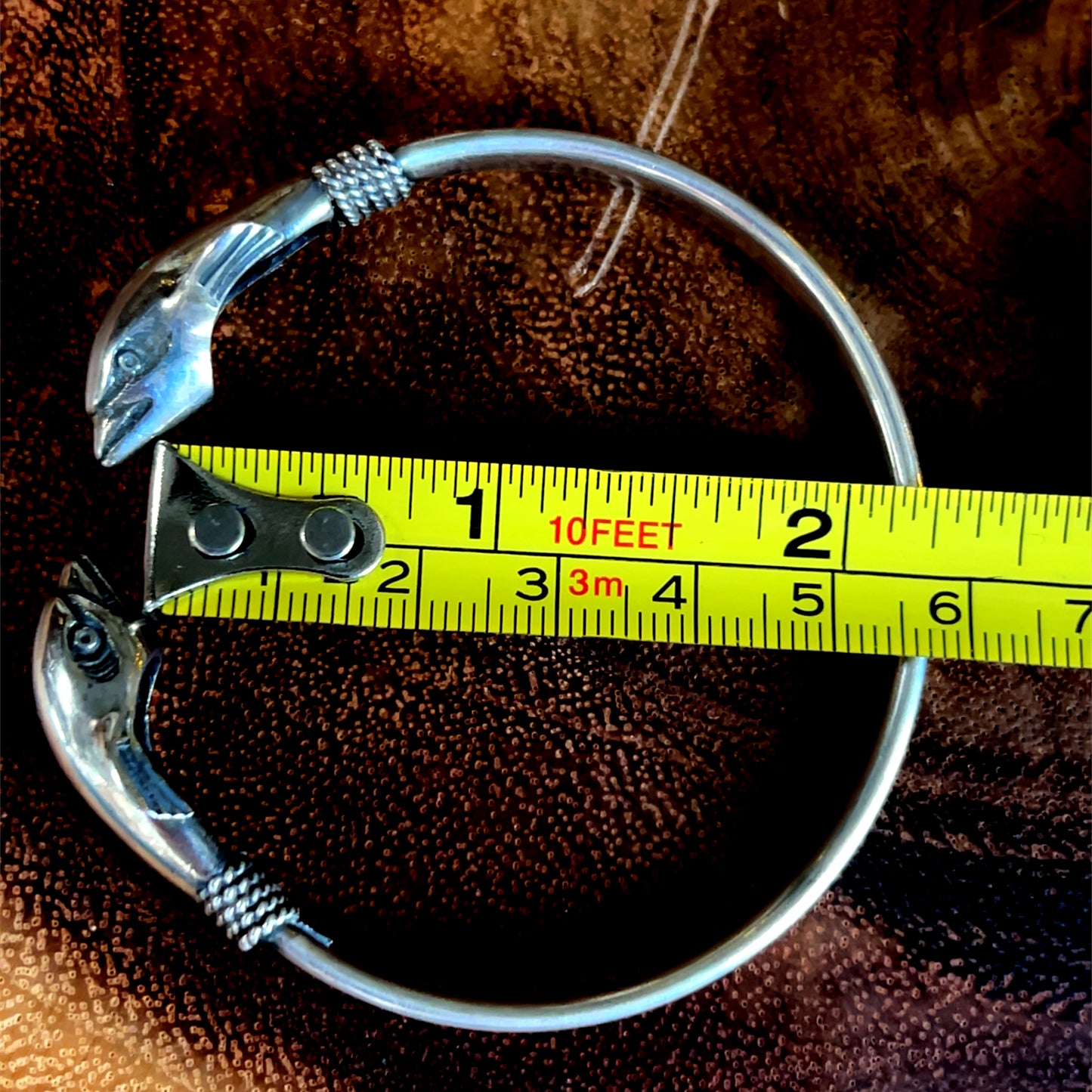 Silver Torque Dolphin / Fish Bangle