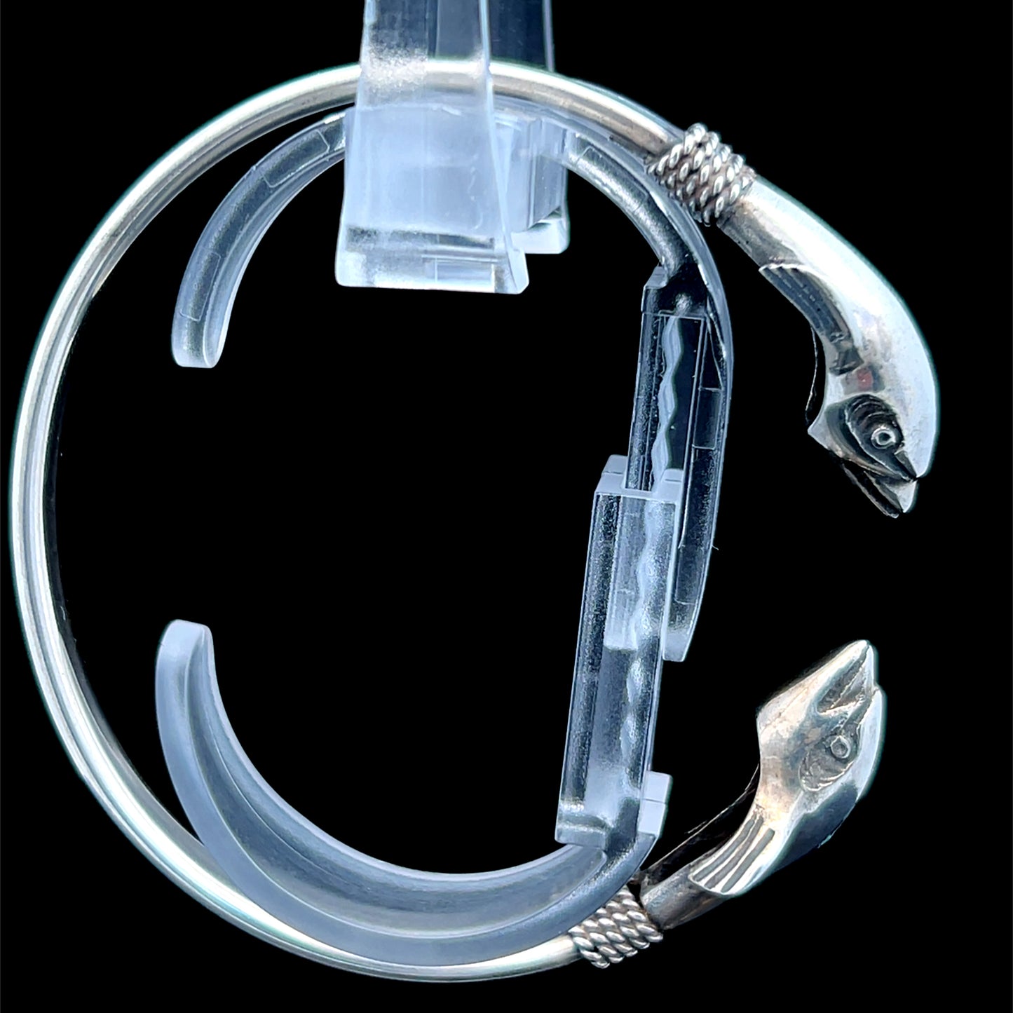 Silver Torque Dolphin / Fish Bangle