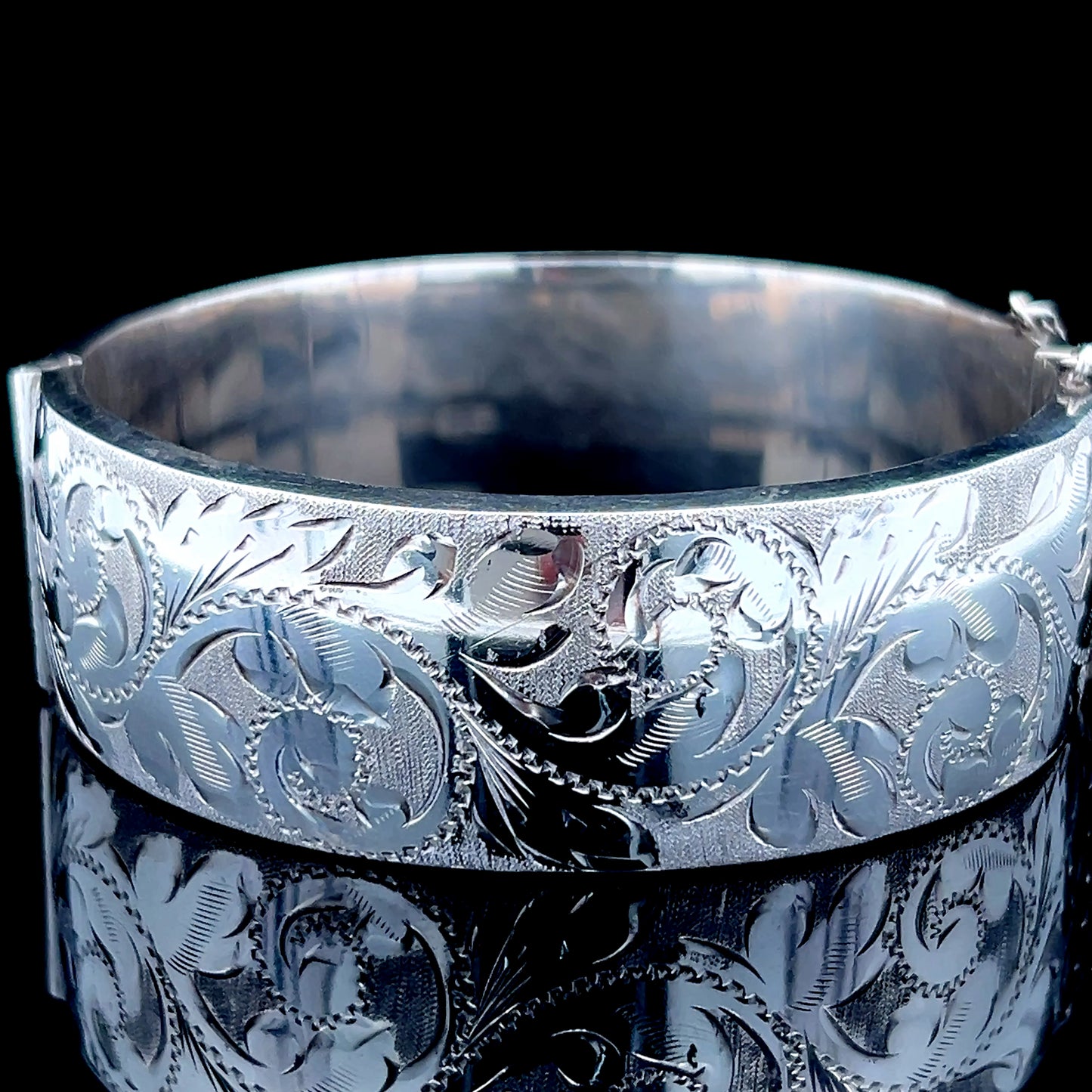 Silver 1966 1/2 Engraved Bracelet