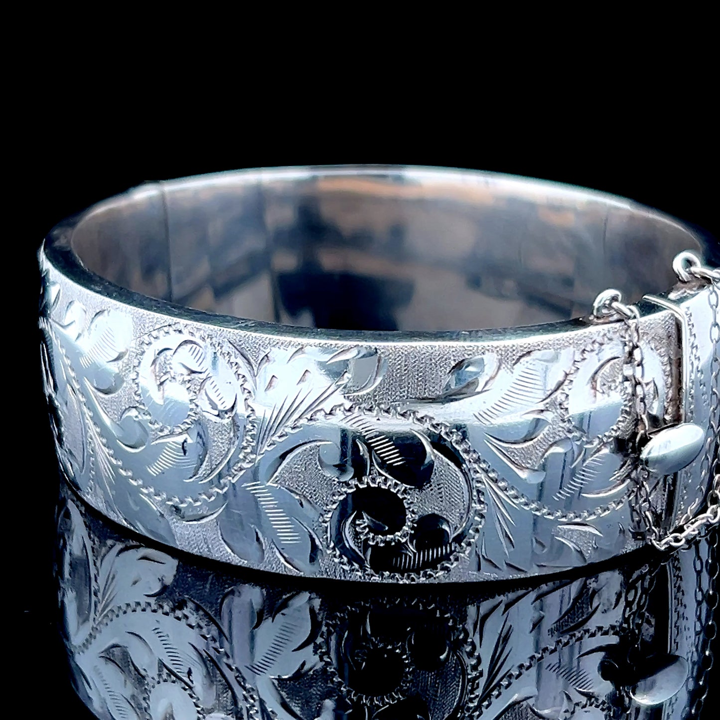 Silver 1966 1/2 Engraved Bracelet