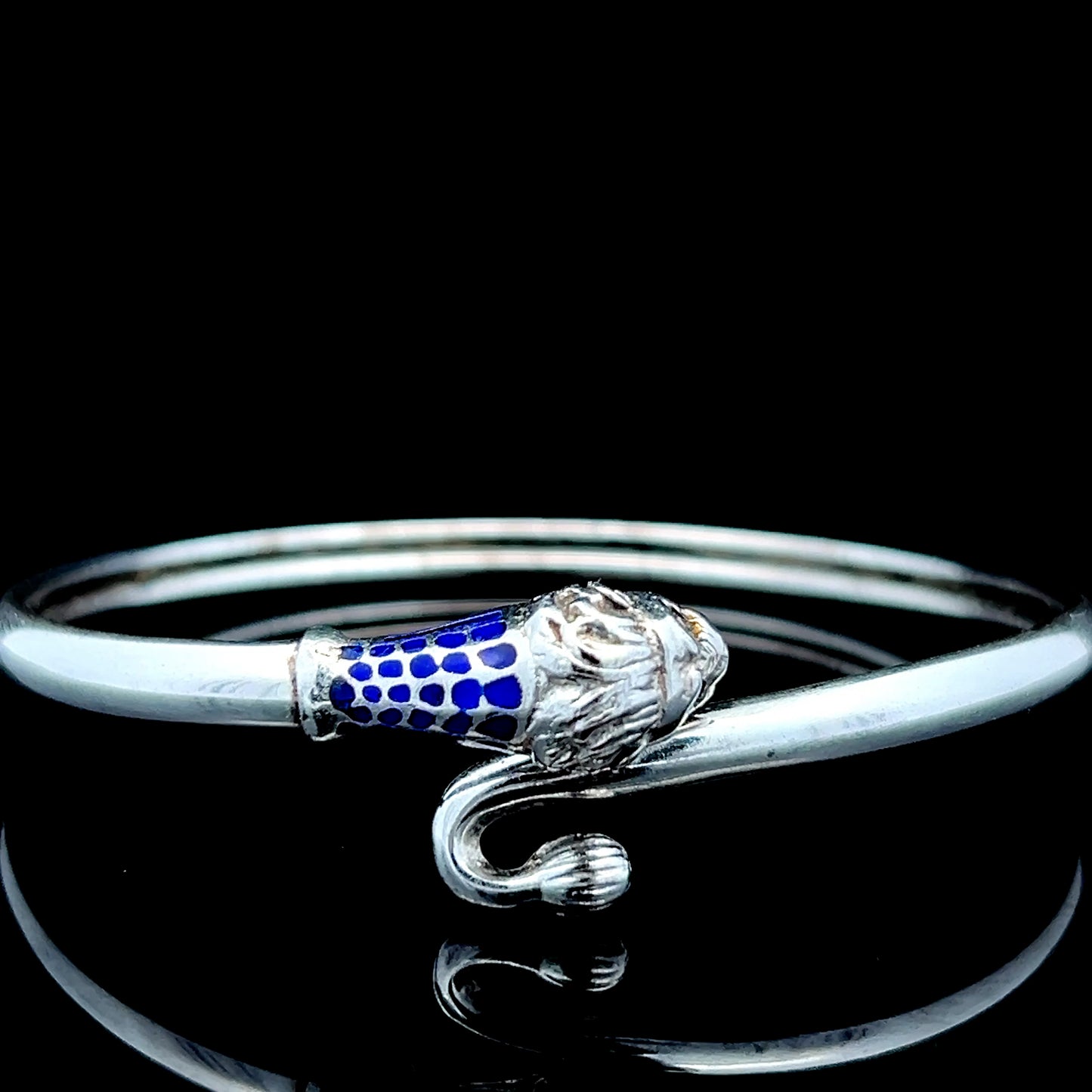 Silver Lion Bangle