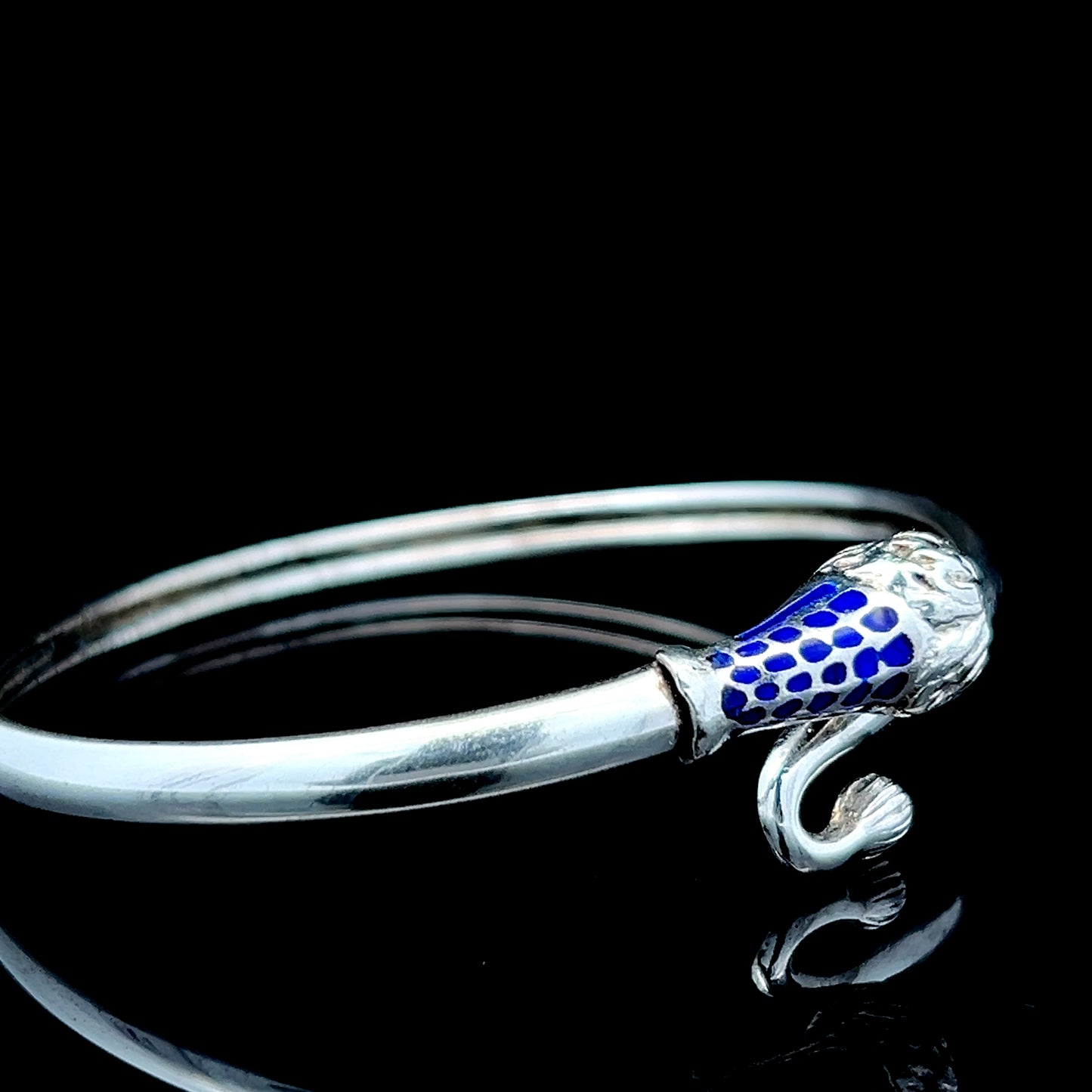 Silver Lion Bangle