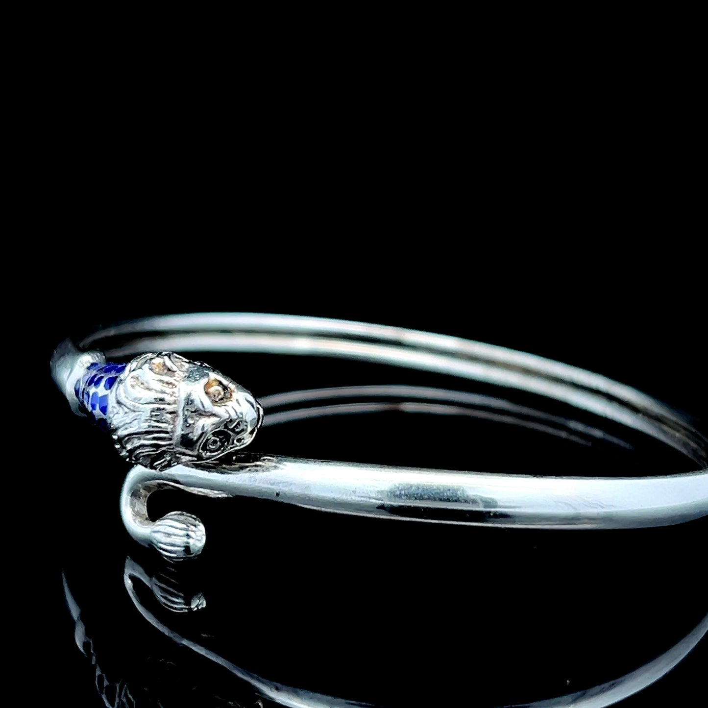 Silver Lion Bangle