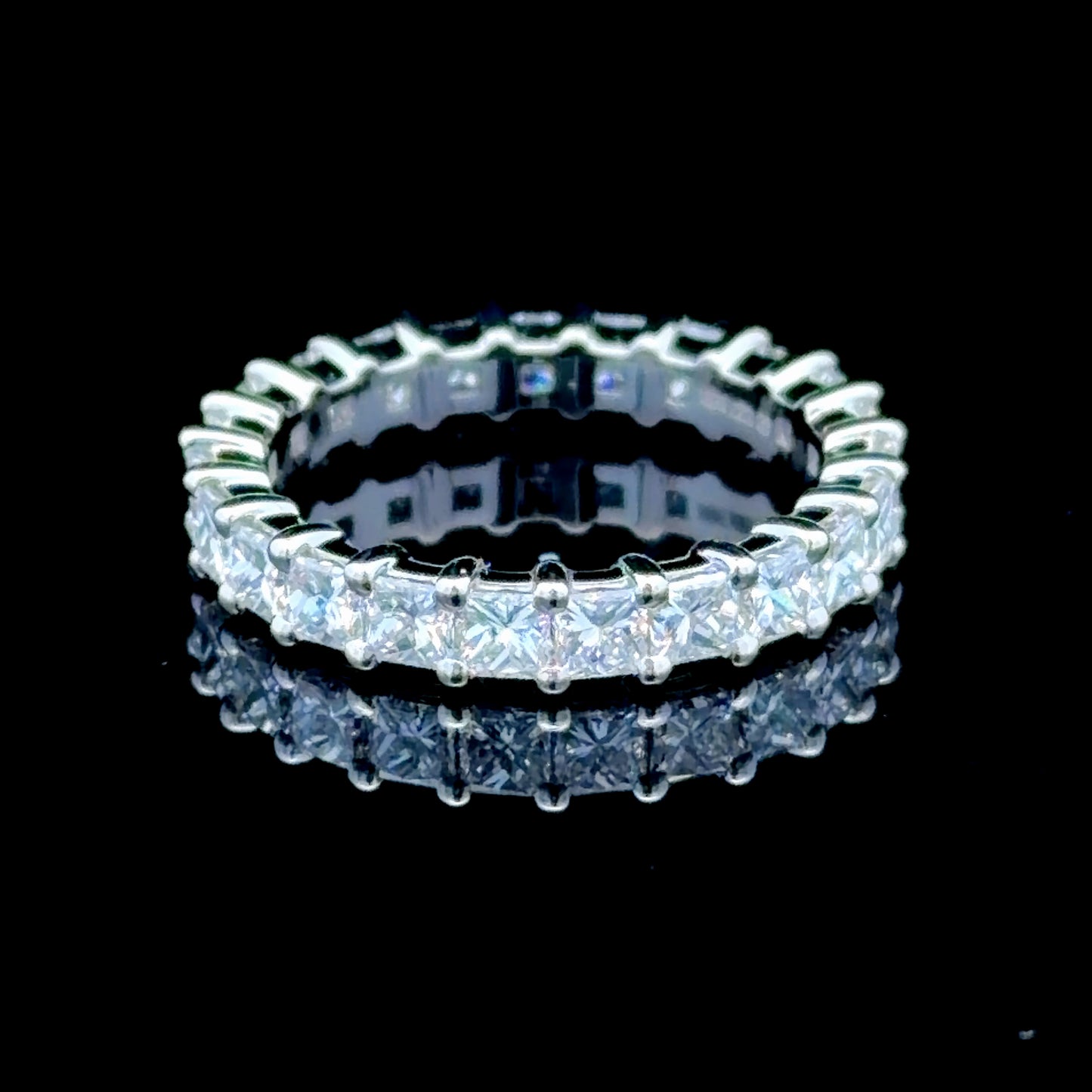 18K White Gold Princess Diamond Full Eternity Band APPX 2.3 CTS