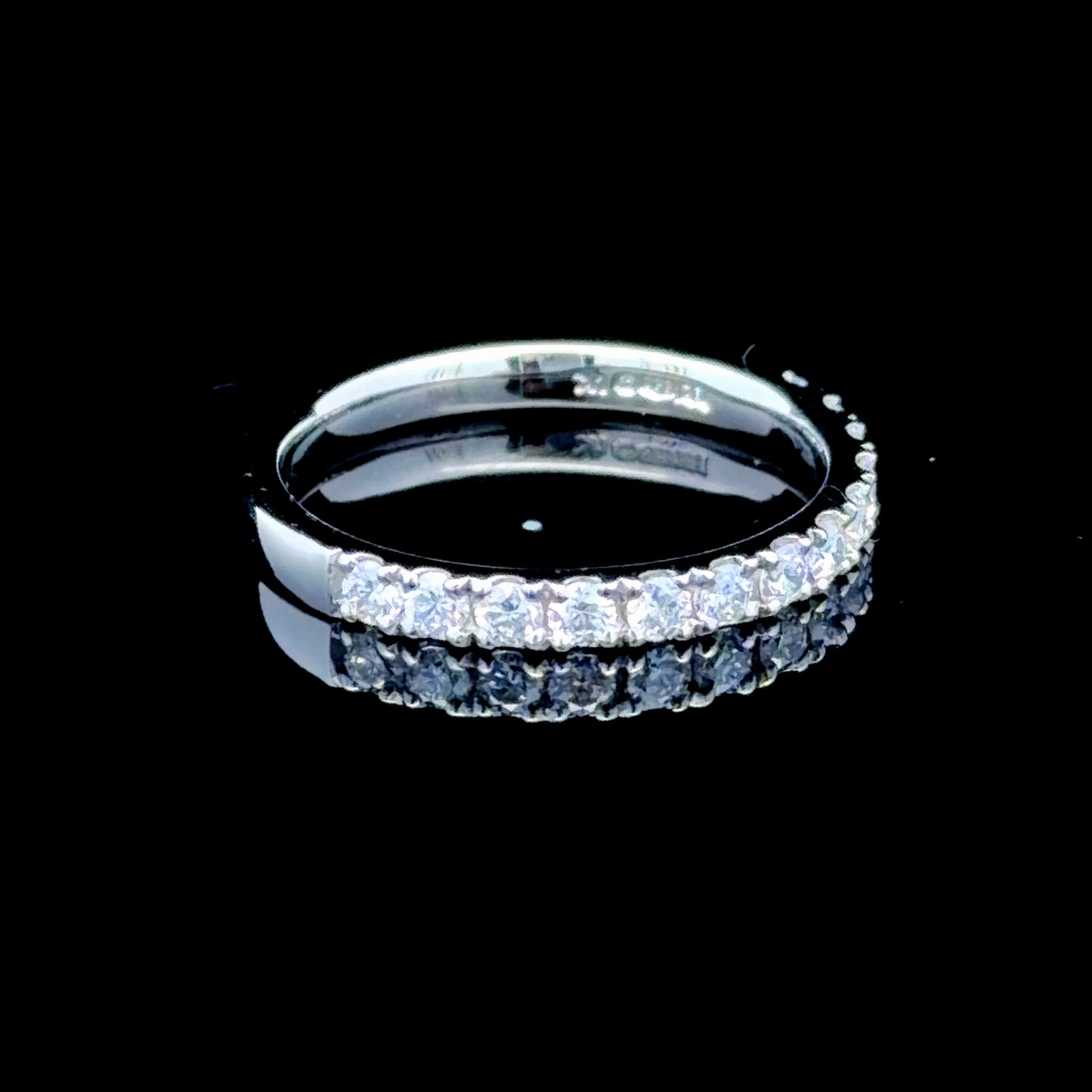 Platinum Diamond Half Eternity Ring APPX 0.5 CTS