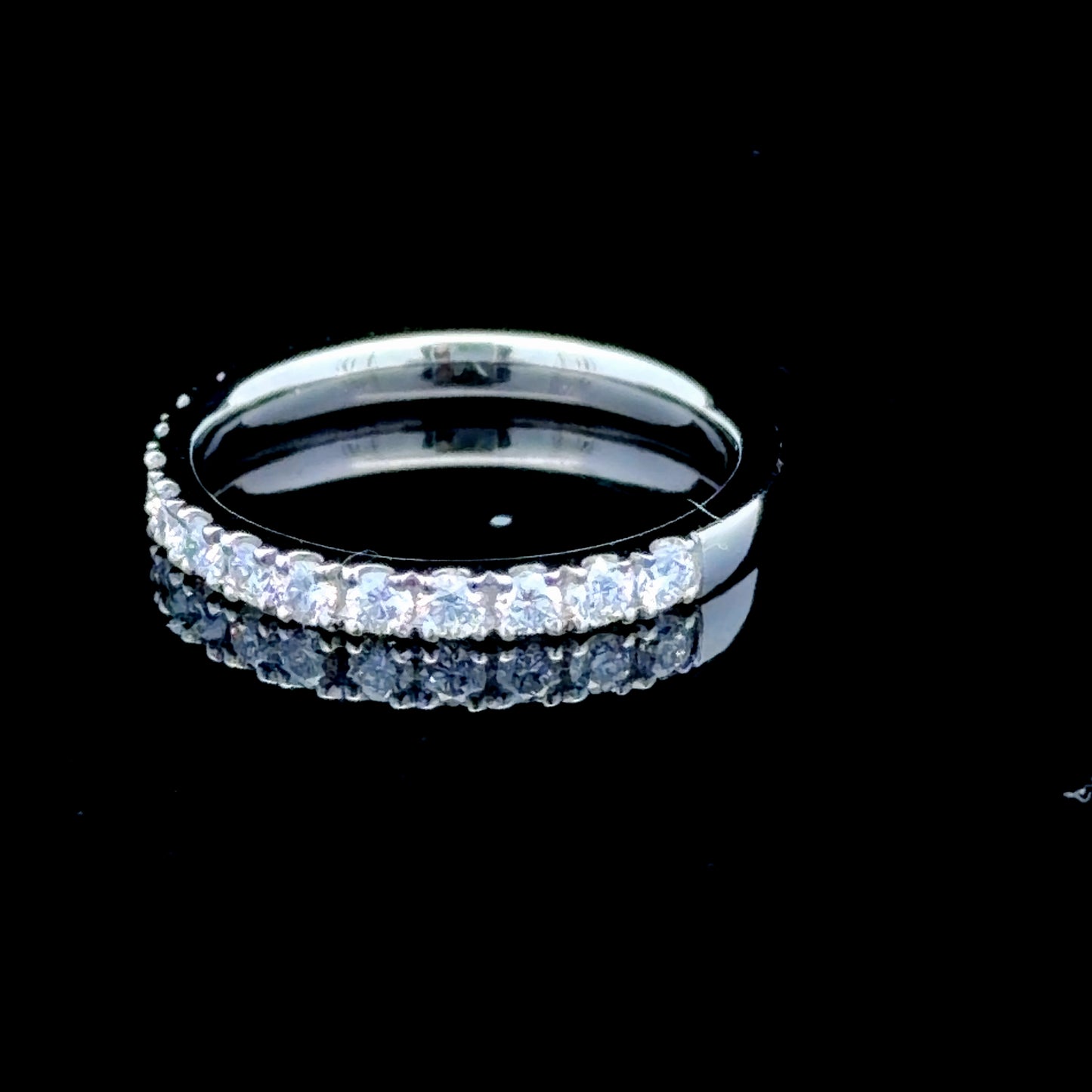 Platinum Diamond Half Eternity Ring APPX 0.5 CTS
