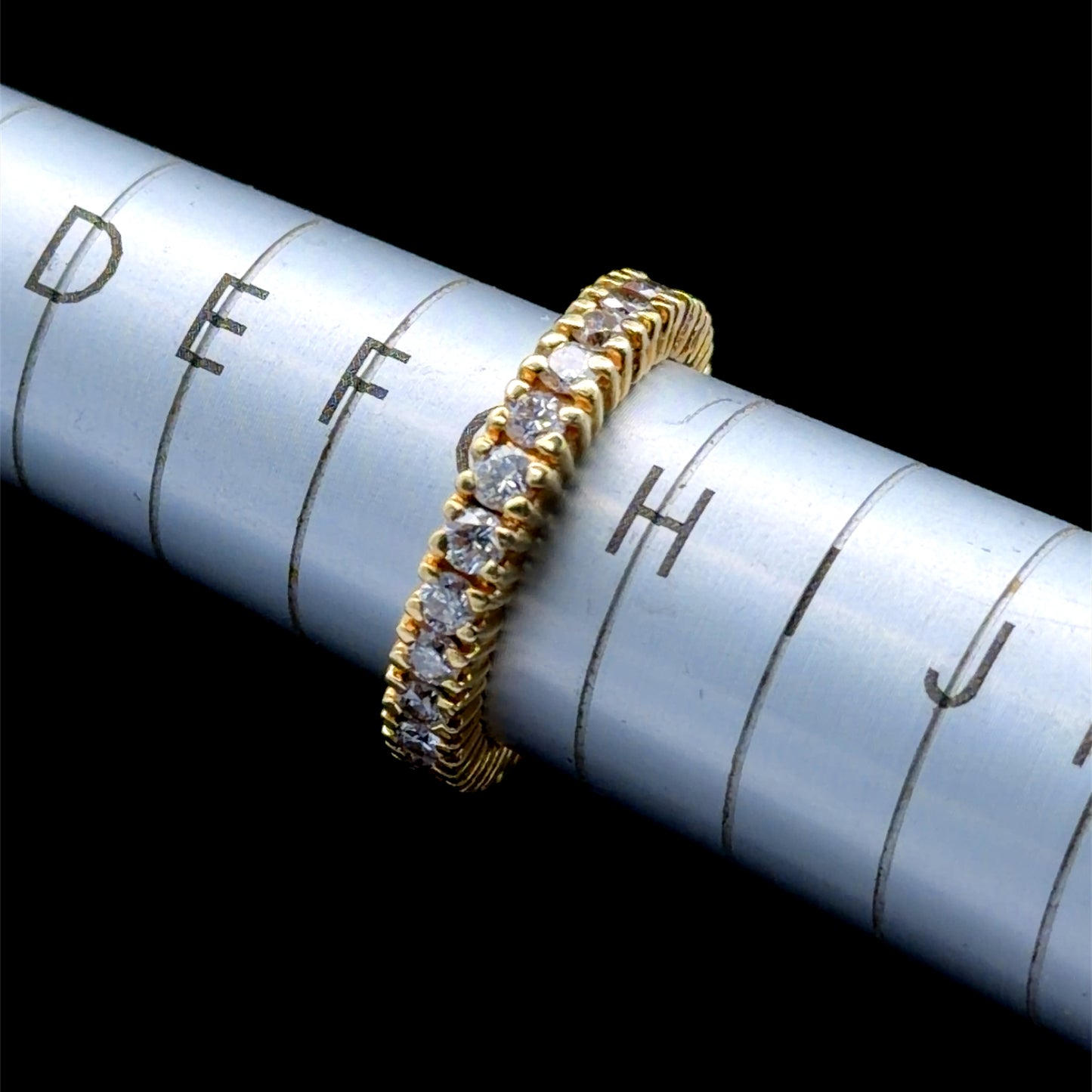 18K Yellow Gold Diamond Eternity Ring APPX 0.75 CTS