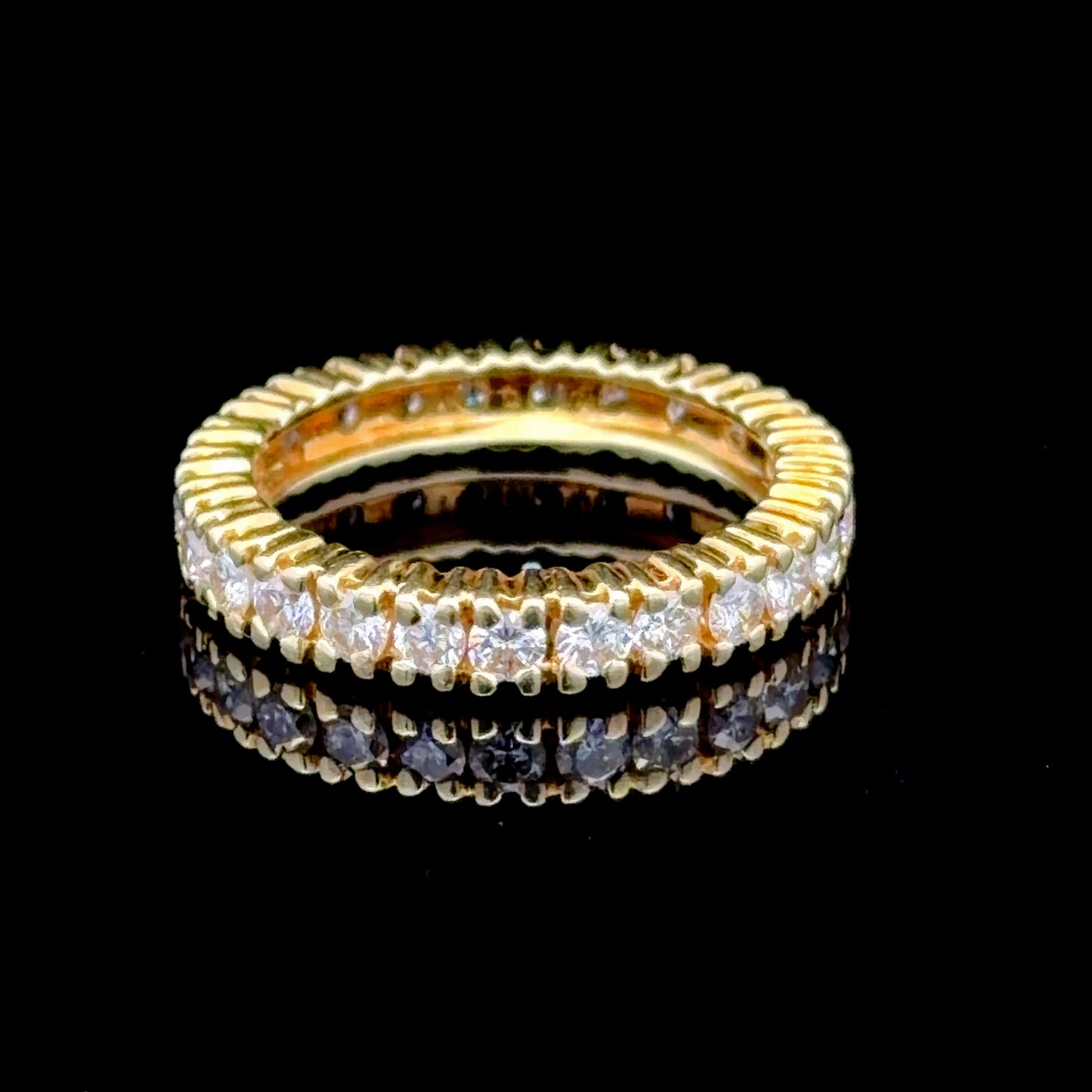 18K Yellow Gold Diamond Eternity Ring APPX 0.75 CTS