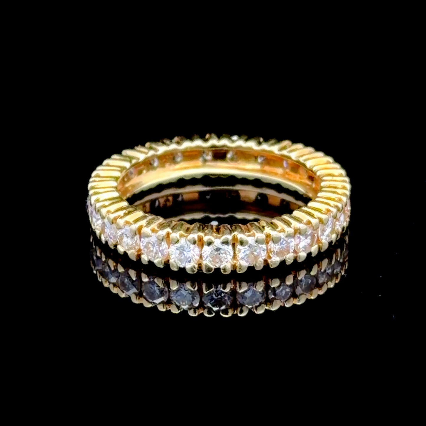 18K Yellow Gold Diamond Eternity Ring APPX 0.75 CTS