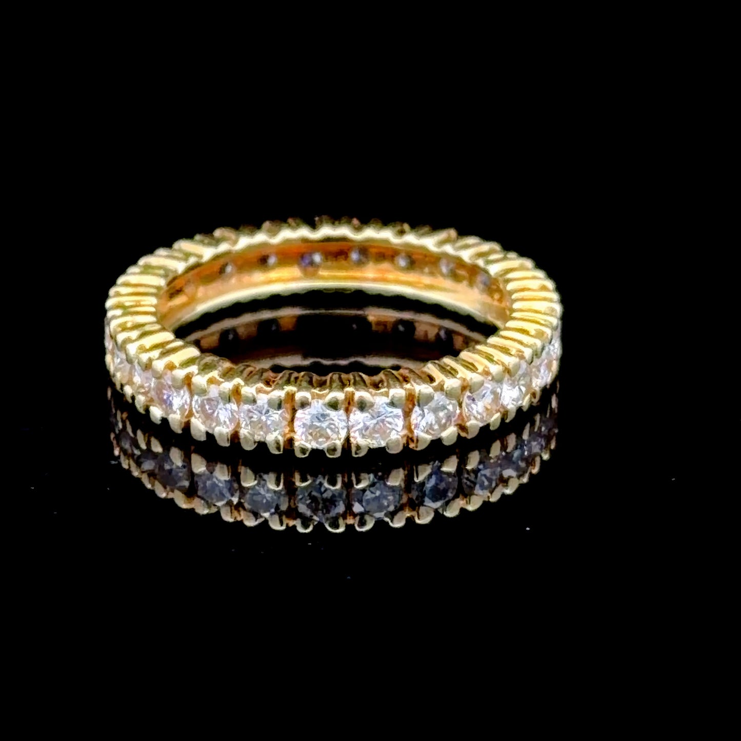 18K Yellow Gold Diamond Eternity Ring APPX 0.75 CTS