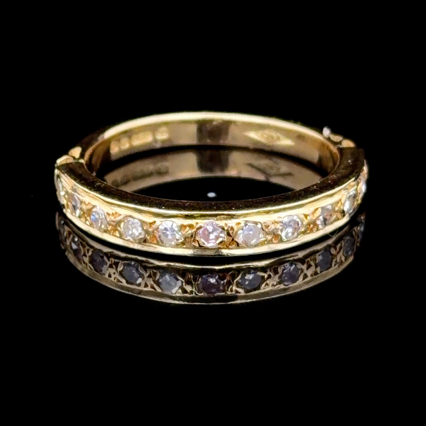 18K Yellow Gold Diamond Half Eternity Band APPX 0.5 CTS