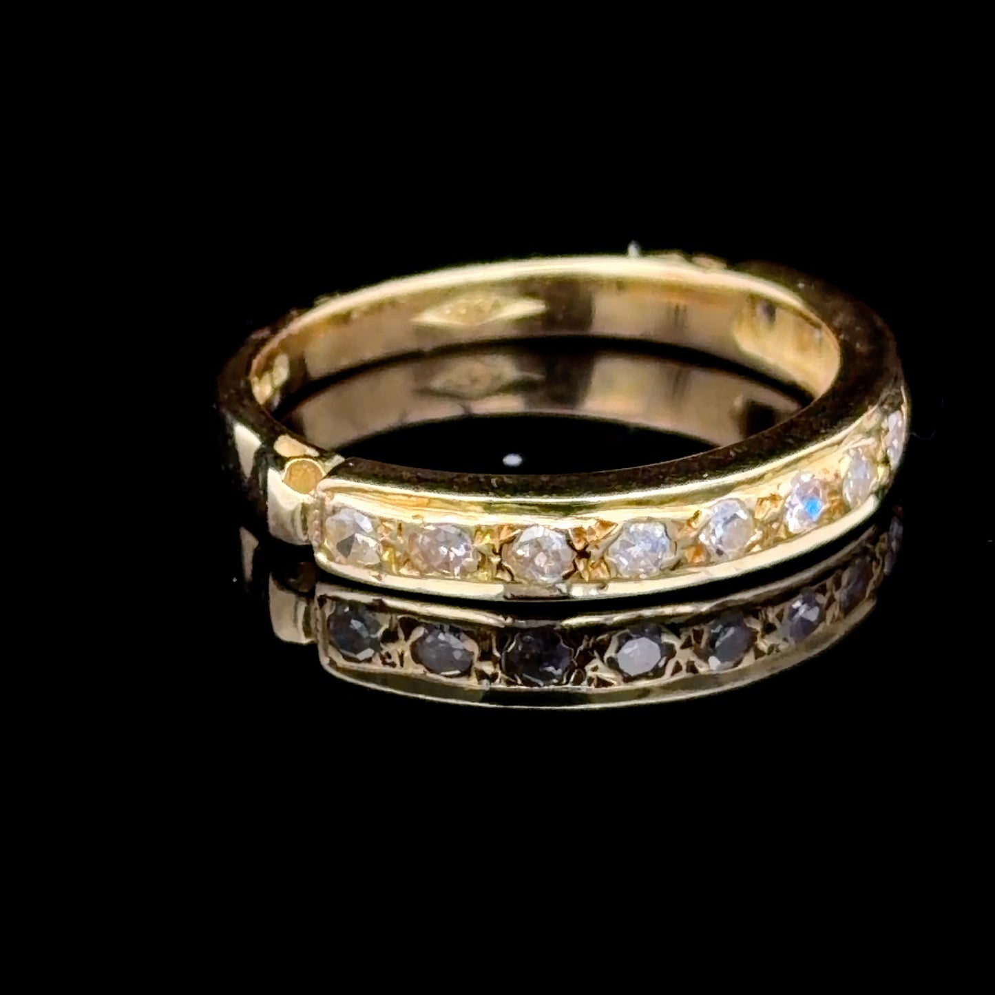 18K Yellow Gold Diamond Half Eternity Band APPX 0.5 CTS