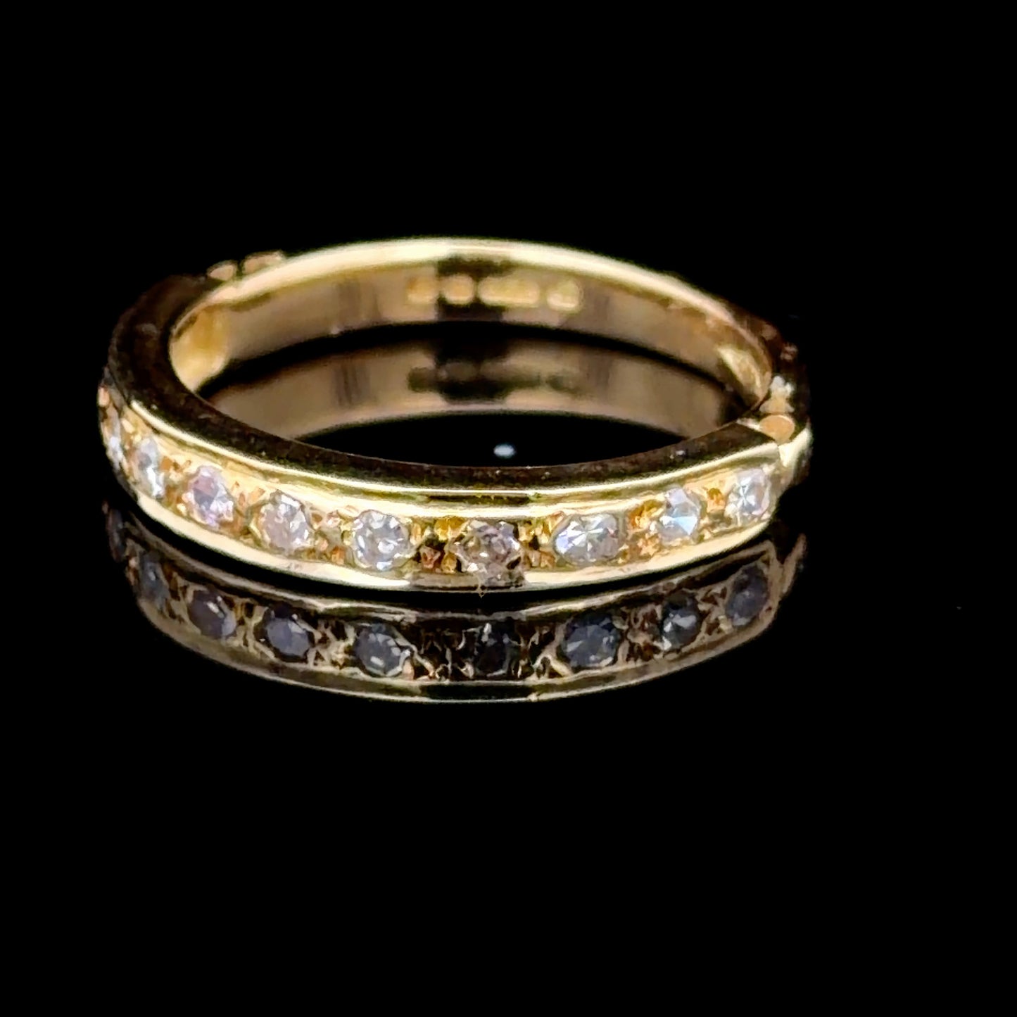 18K Yellow Gold Diamond Half Eternity Band APPX 0.5 CTS