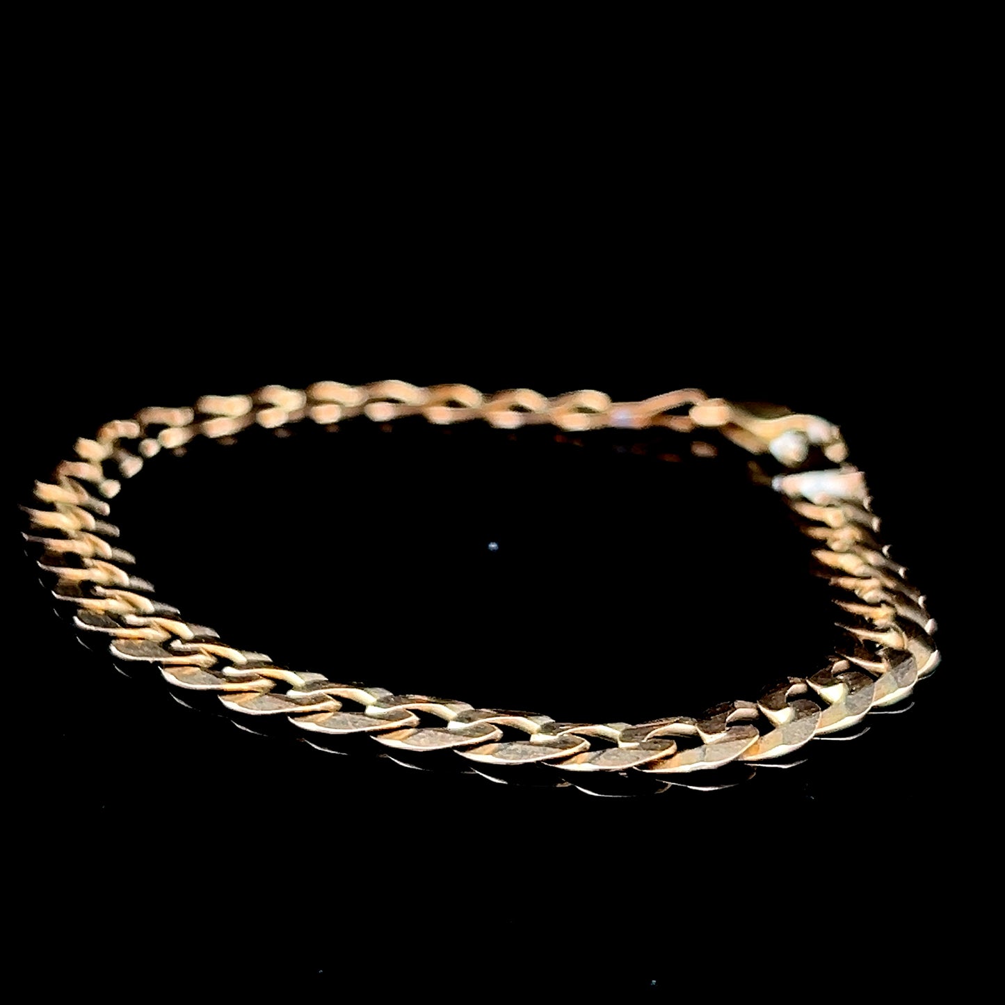 9K Yellow Gold Curb Chain Bracelet