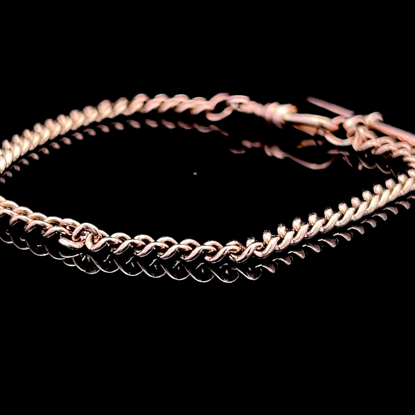 9K Rose Gold Victorian Albert Bracelet